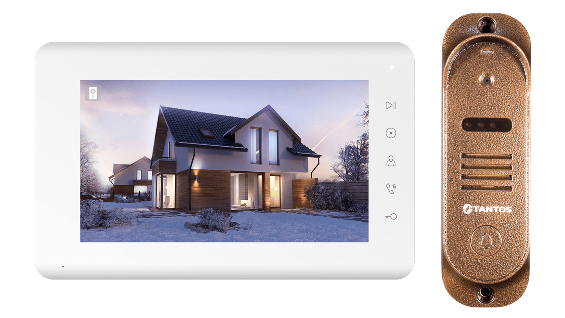 Изображение товара Видеодомофон Tantos Milena HD Kit 7" цвет белый