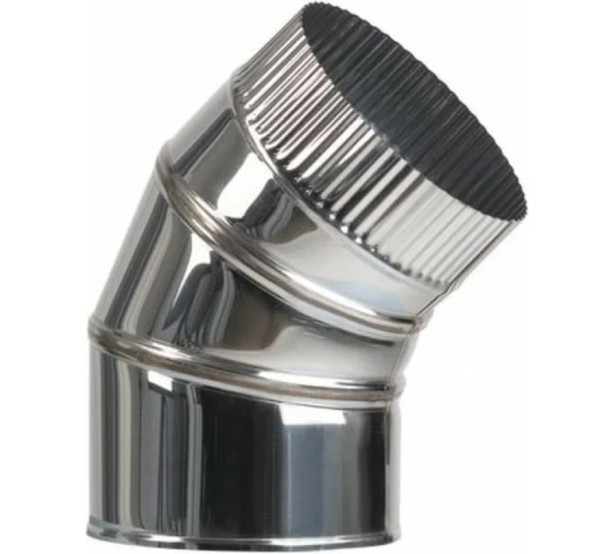 Изображение товара Отвод Шамрай 45° D115 мм нержавеющая сталь