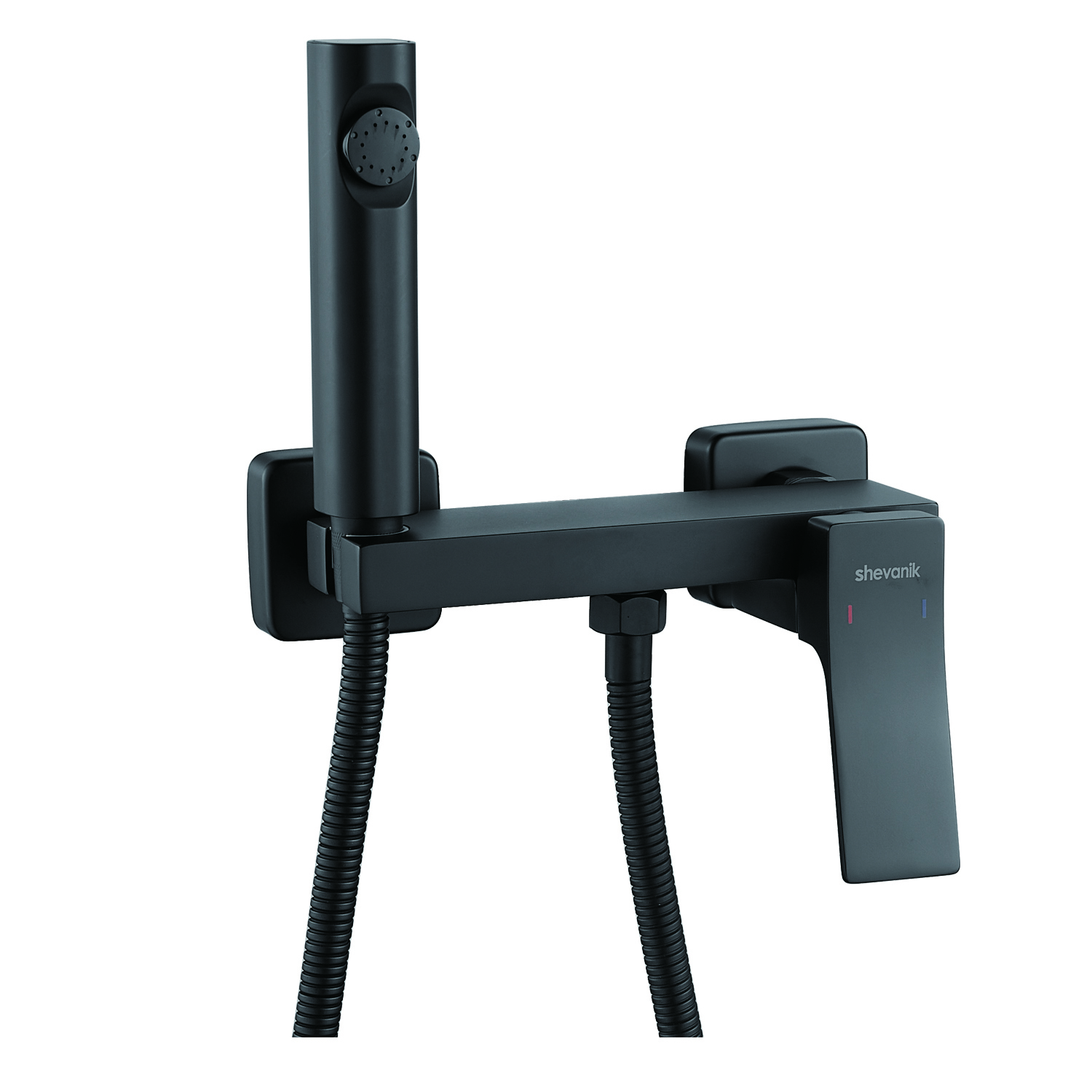 Изображение товара Набор для подключения гигиенического душа Shevanik S40 S4005H-1 цвет Черный матовый