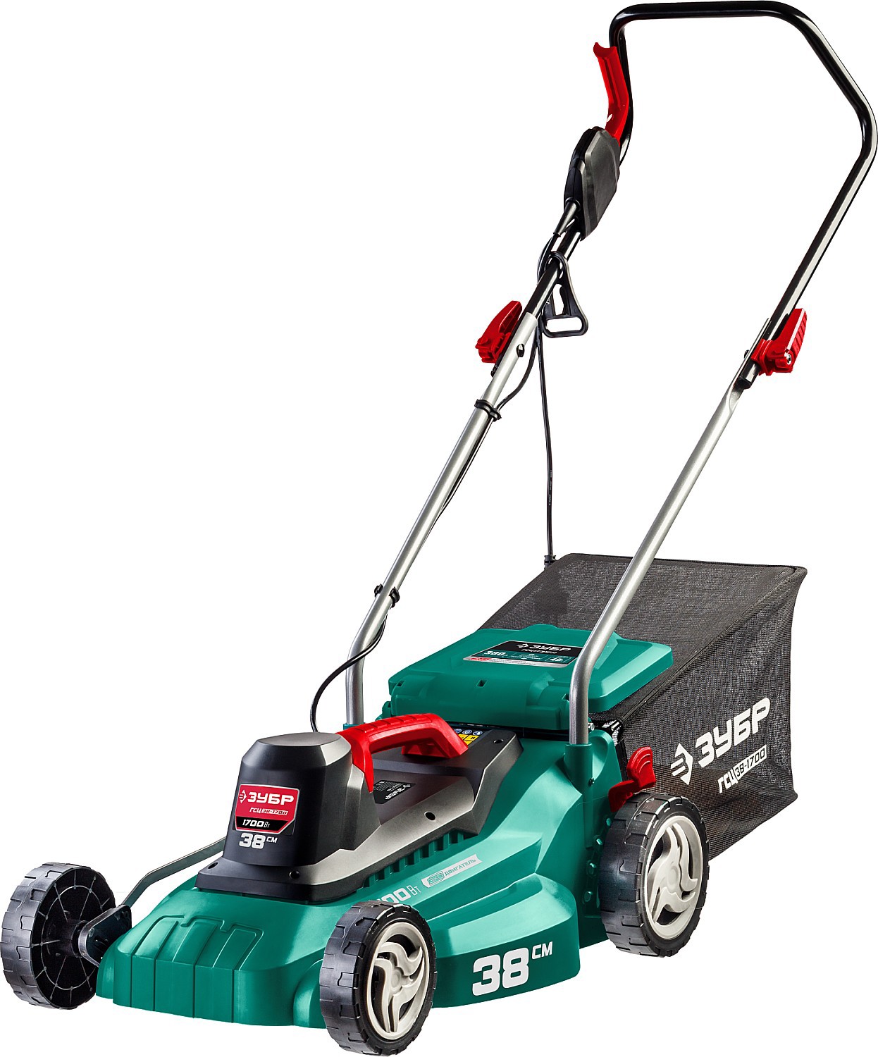 Изображение товара Электрическая газонокосилка Зубр ГСЦ-38-1700, 1700 Вт, 38 см, 5 уровней