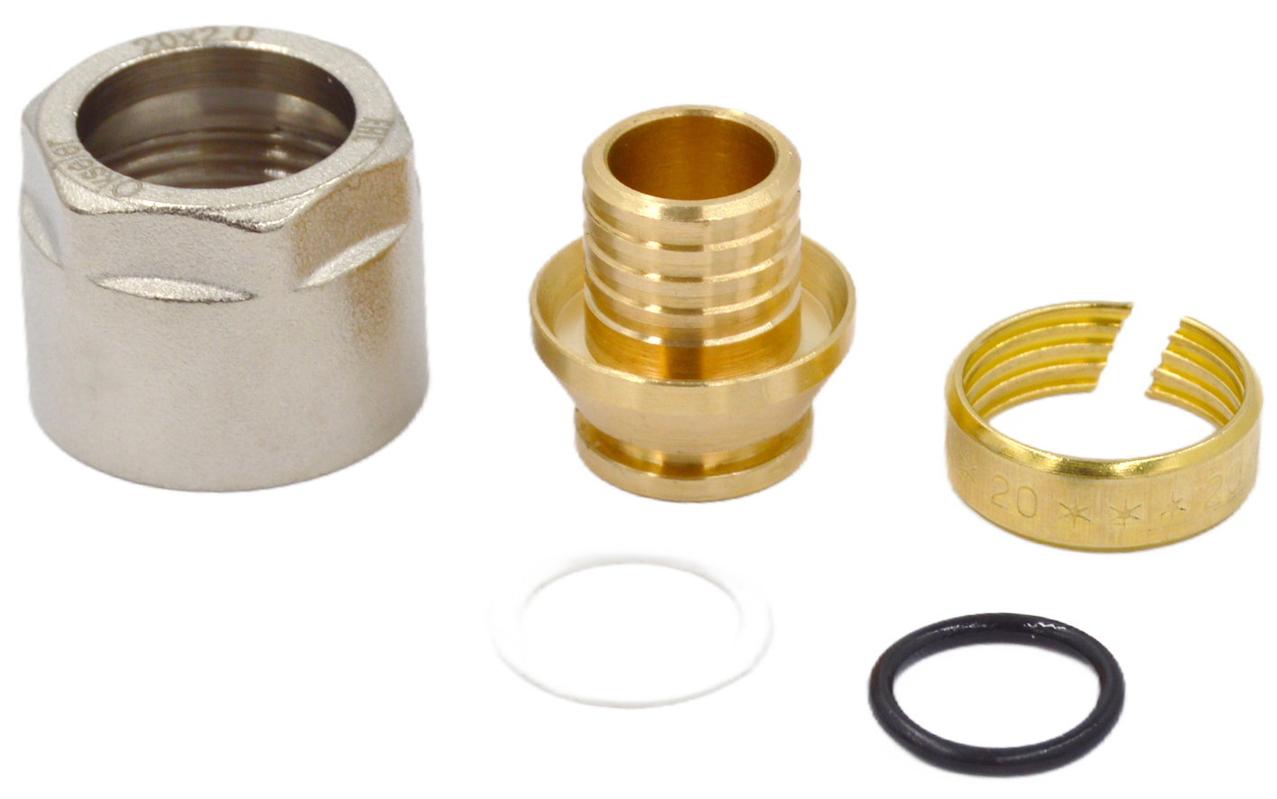 Изображение товара Фитинг компрессионный Евроконус Okseler 3/4"x20 мм латунь ВР