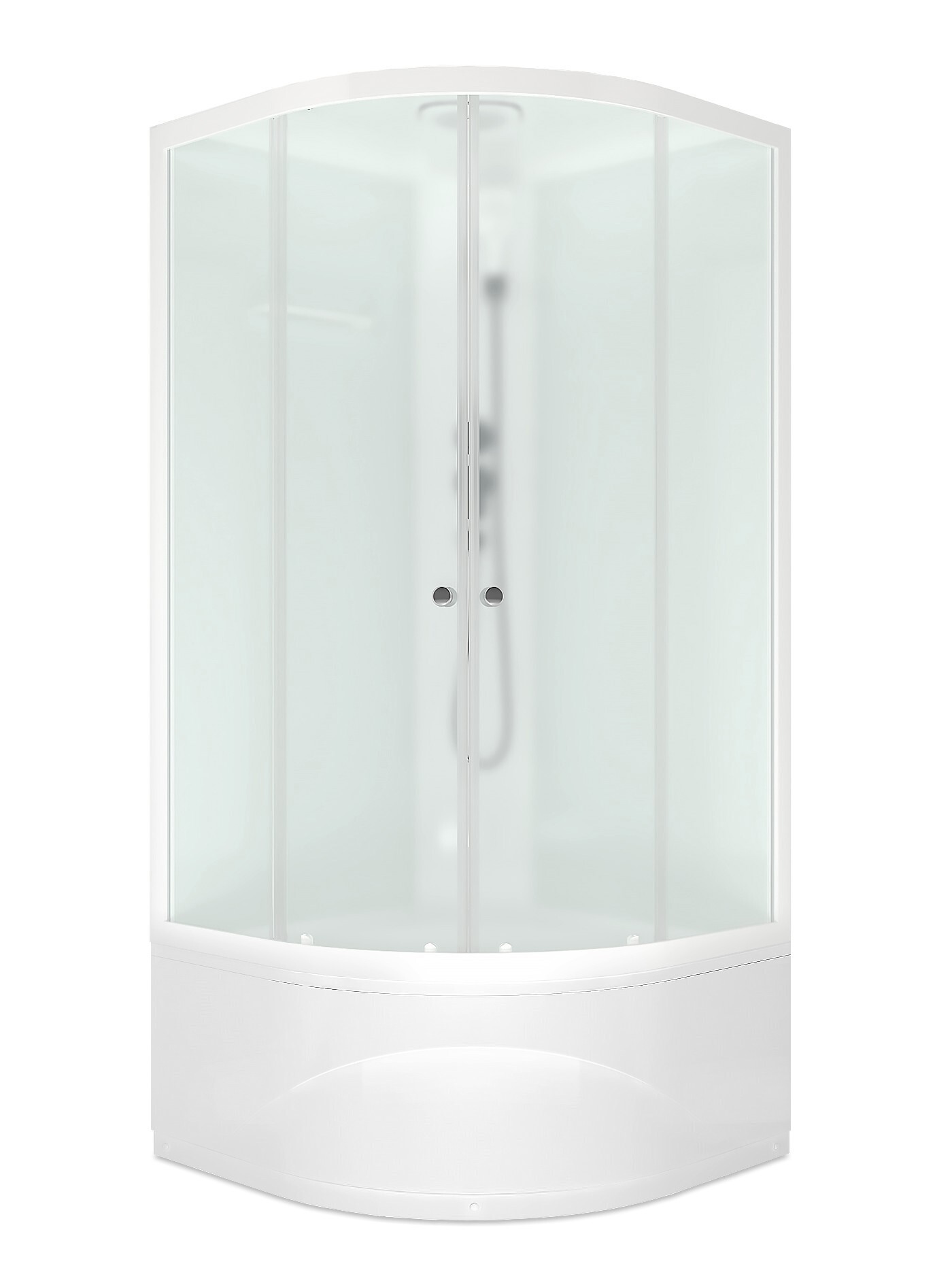 Изображение товара Душевая кабина Domani-Spa Delight Slim 99 high 90x90x218 см, высокий поддон, сатин-матированное стекло