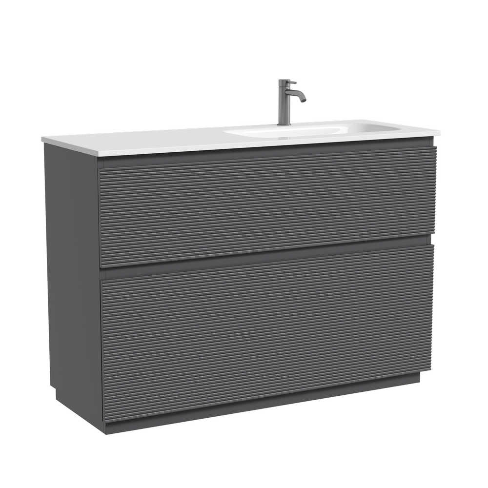 Изображение товара Тумба под раковину напольная Sancos FL120FRGS 119.5см цвет grey soft/правая