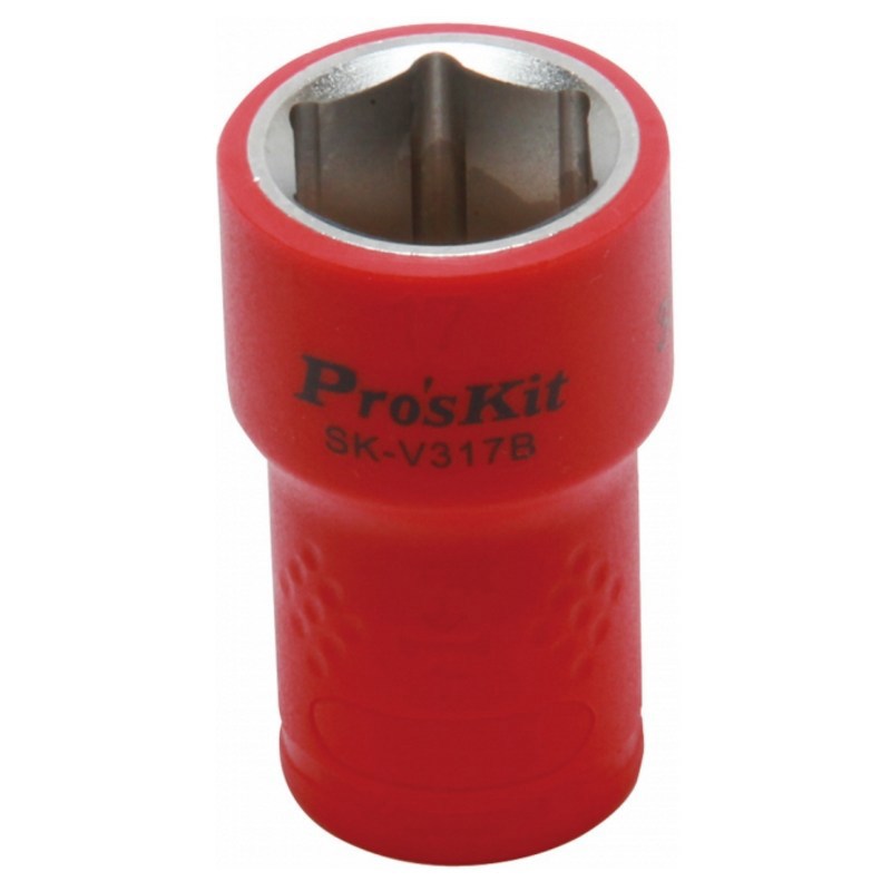 Изображение товара Торцевая головка шестигранная изолированная Proskit SK-V317B 3/8 дюйм 17 мм