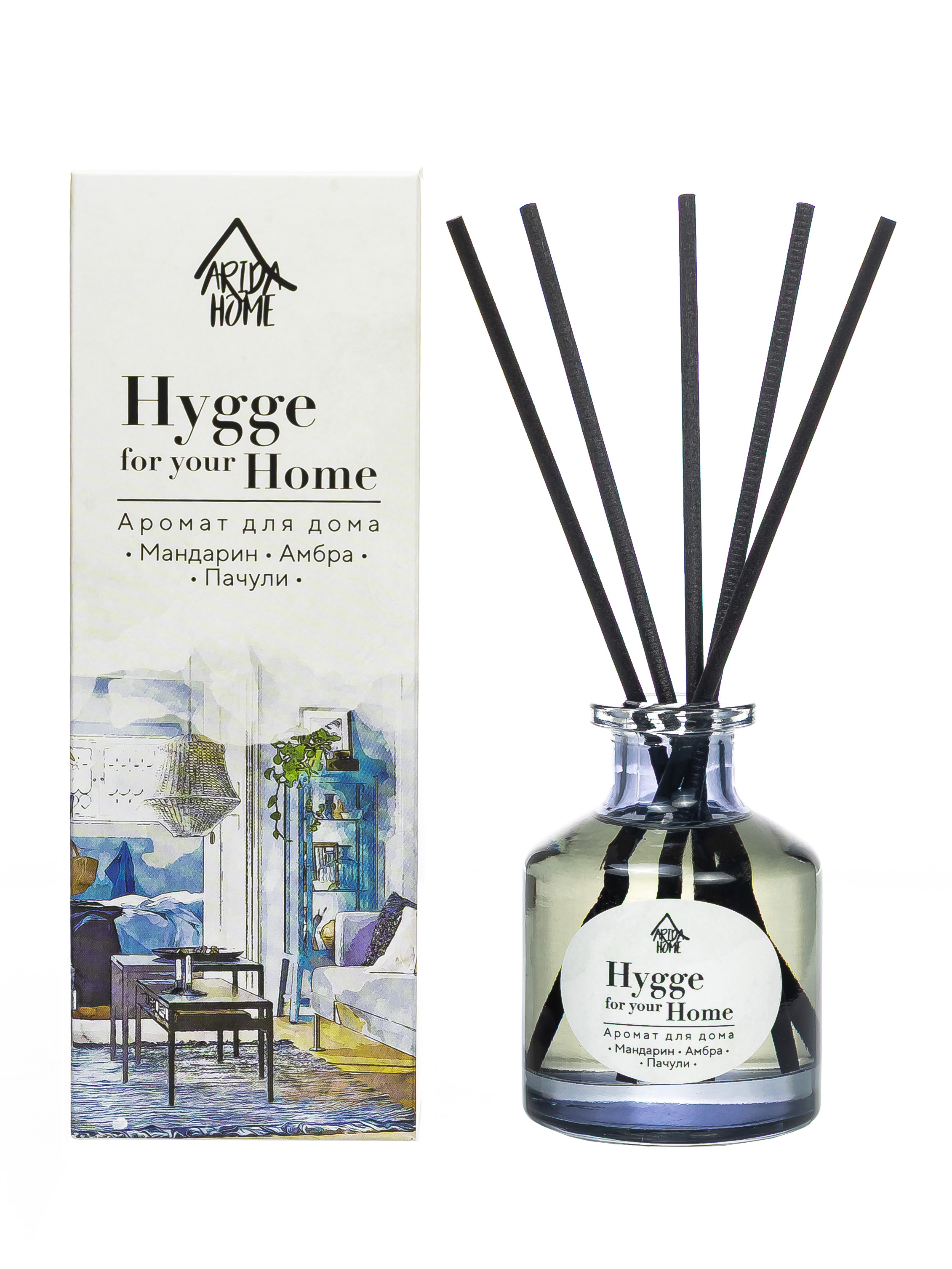 Изображение товара Диффузор Arida Home Hygge Home Мандарин, амбра и пачули 50 мл