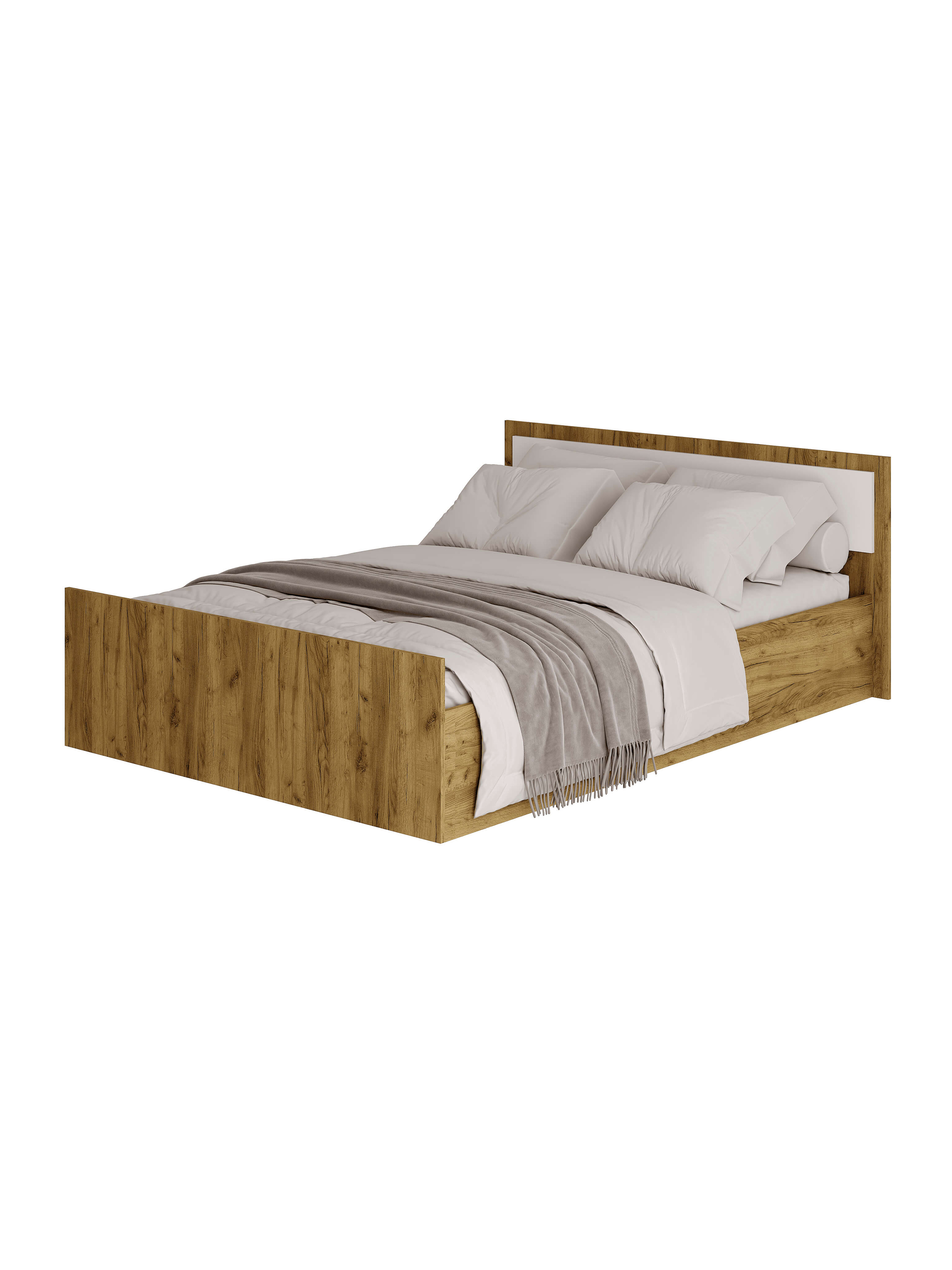 Изображение товара Кровать Bts МС Евро Light 155x75x203.2 см ЛДСП в цвете крафт/белый