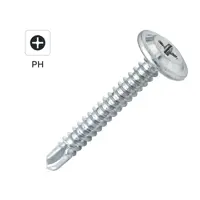 Изображение товара Саморезы по металлу 4,2x32 мм с пресс-шайбой и буром, оцинкованные