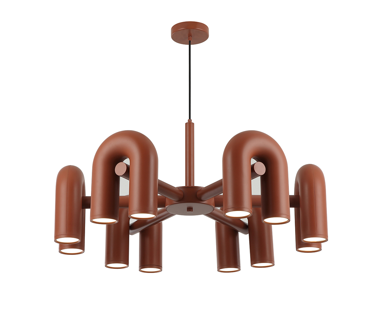 Изображение товара Светильник подвесной светодиодный Kink light Канти 08465-6.06 30 м² нейтральный белый свет цвет красный