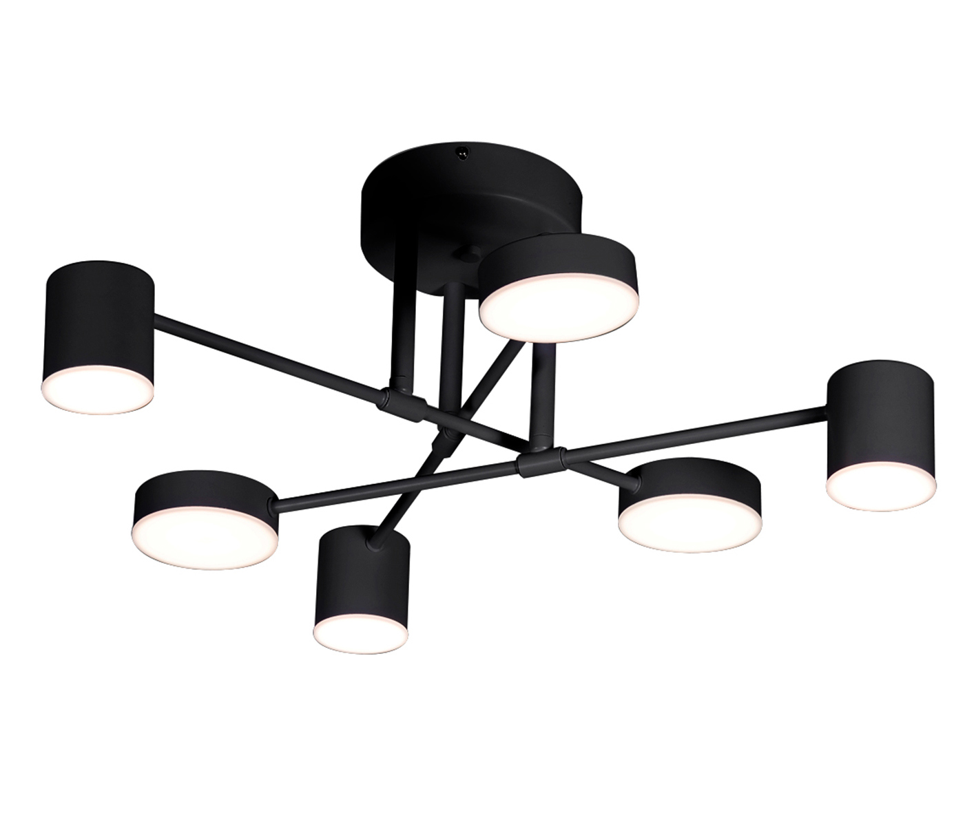 Изображение товара Люстра на штанге светодиодная Мекли 07649-6d.19 нейтральный белый свет 12 м² черный