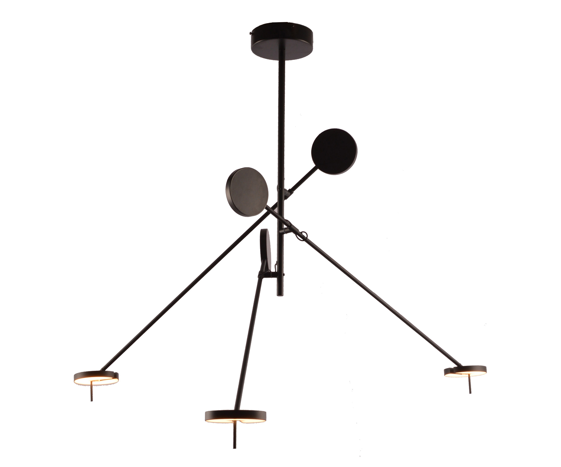 Изображение товара Люстра на штанге светодиодная Некси 09440-3a.19 4000K 10 м² черный