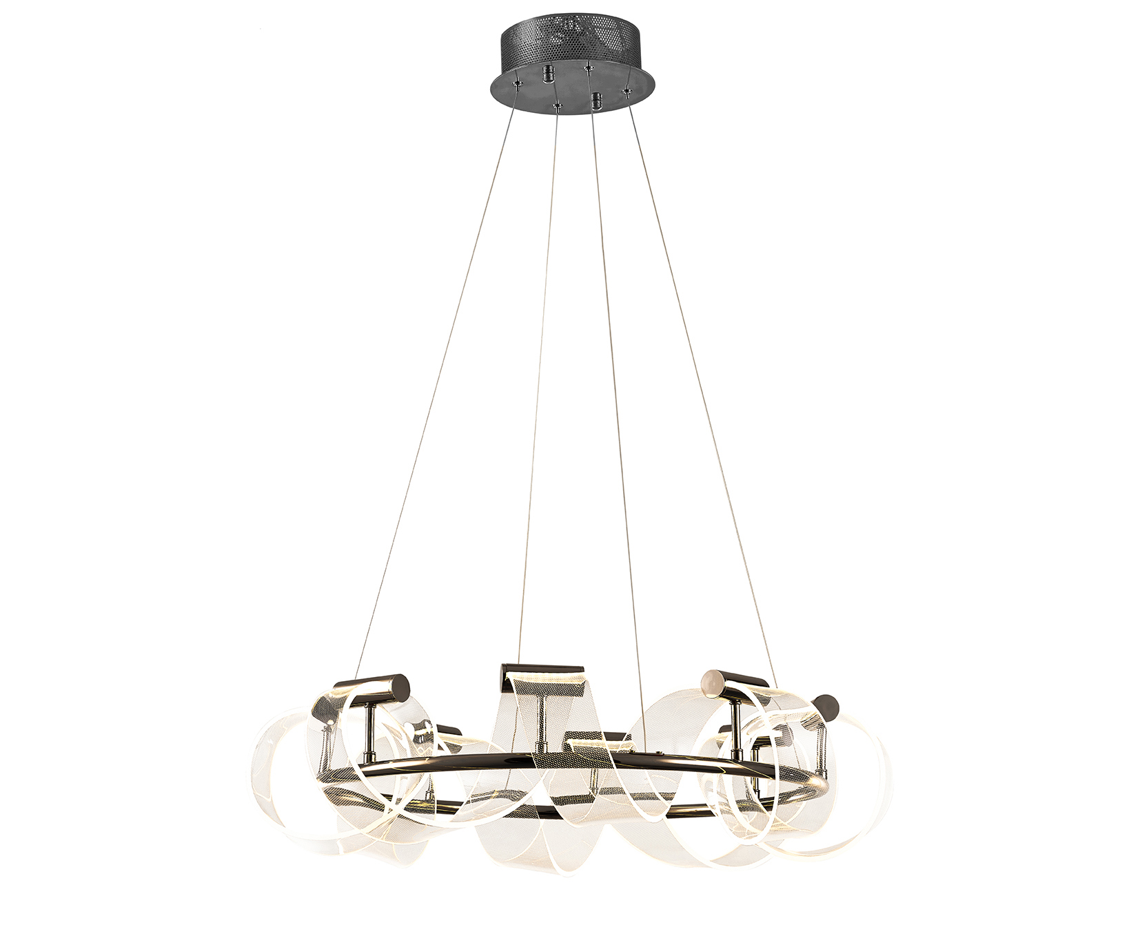 Изображение товара Подвесной светодиодный светильник Kink light Ранни 80 Вт черный для натяжных потолков