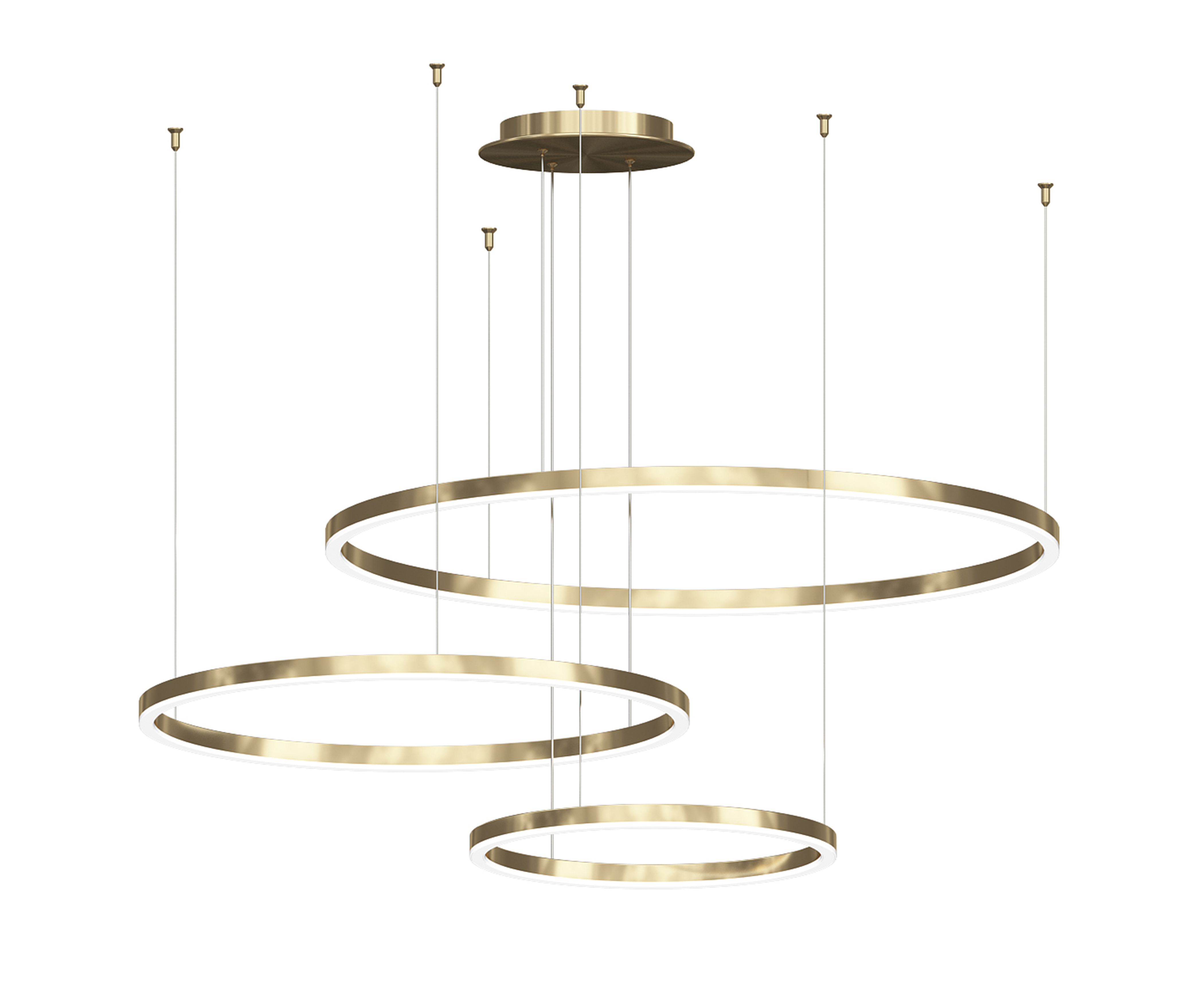 Изображение товара Светильник подвесной Kink light Тор 08223.36pa 4000K для 50 м² нейтральный белый латунь