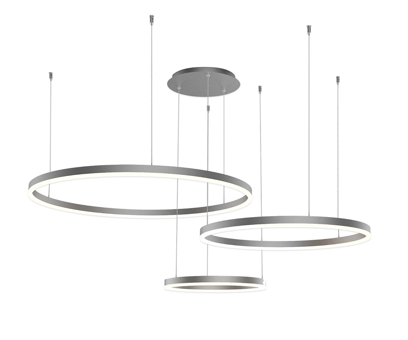 Изображение товара Светильник подвесной светодиодный Kink light Тор 08223.12pa 4000k 50 м² нейтральный белый свет цвет серый