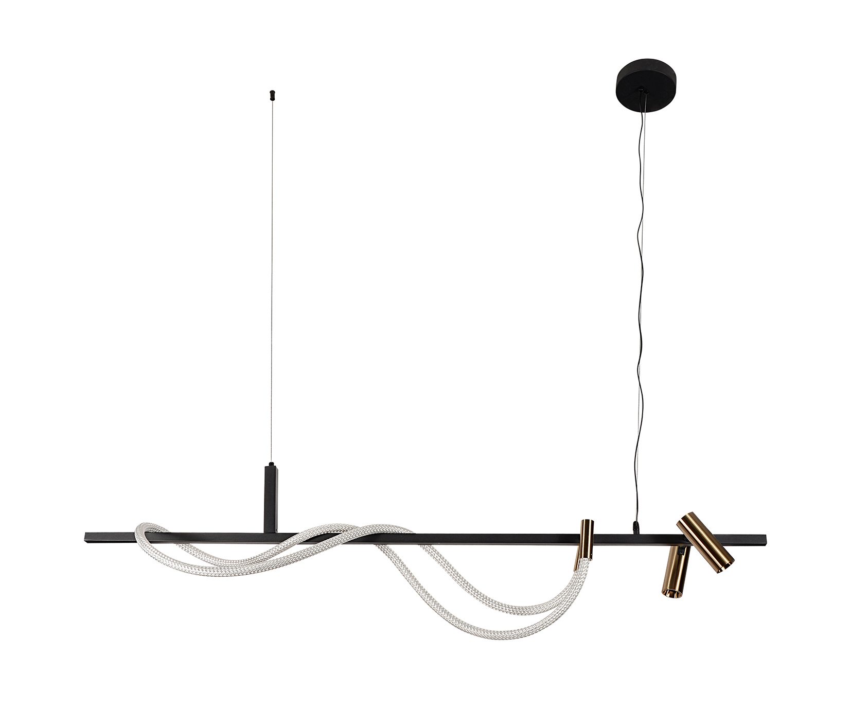 Изображение товара Светильник подвесной светодиодный Kink light Кайли 08039k-140a 19 40 м² нейтральный белый свет цвет черный