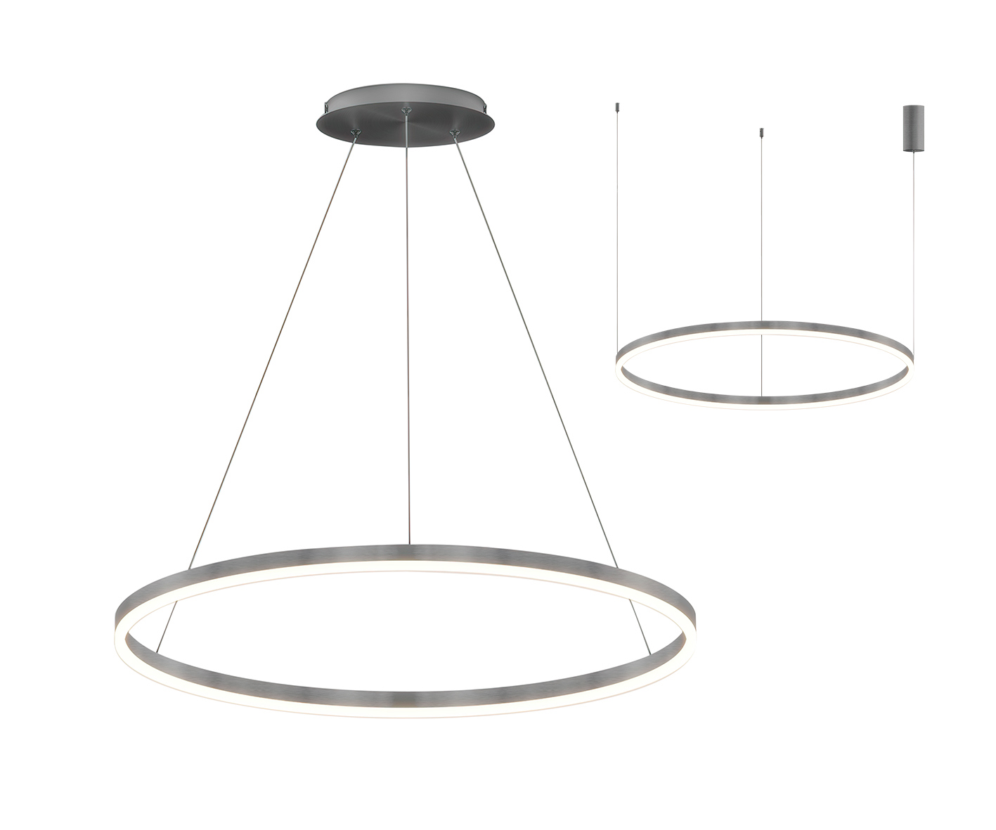 Изображение товара Светильник подвесной светодиодный Kink light Тор 08213.12a 4000k 15 м² нейтральный белый свет цвет никель