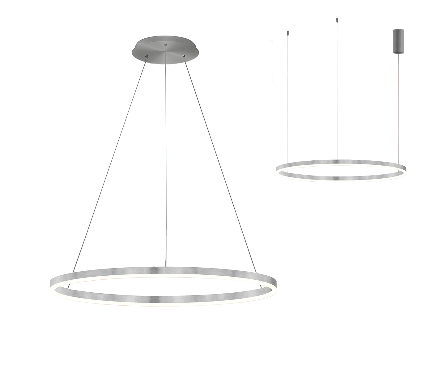 Изображение товара Светильник подвесной светодиодный Kink light Тор 08214.12a 4000k 20 м² нейтральный белый свет цвет никель