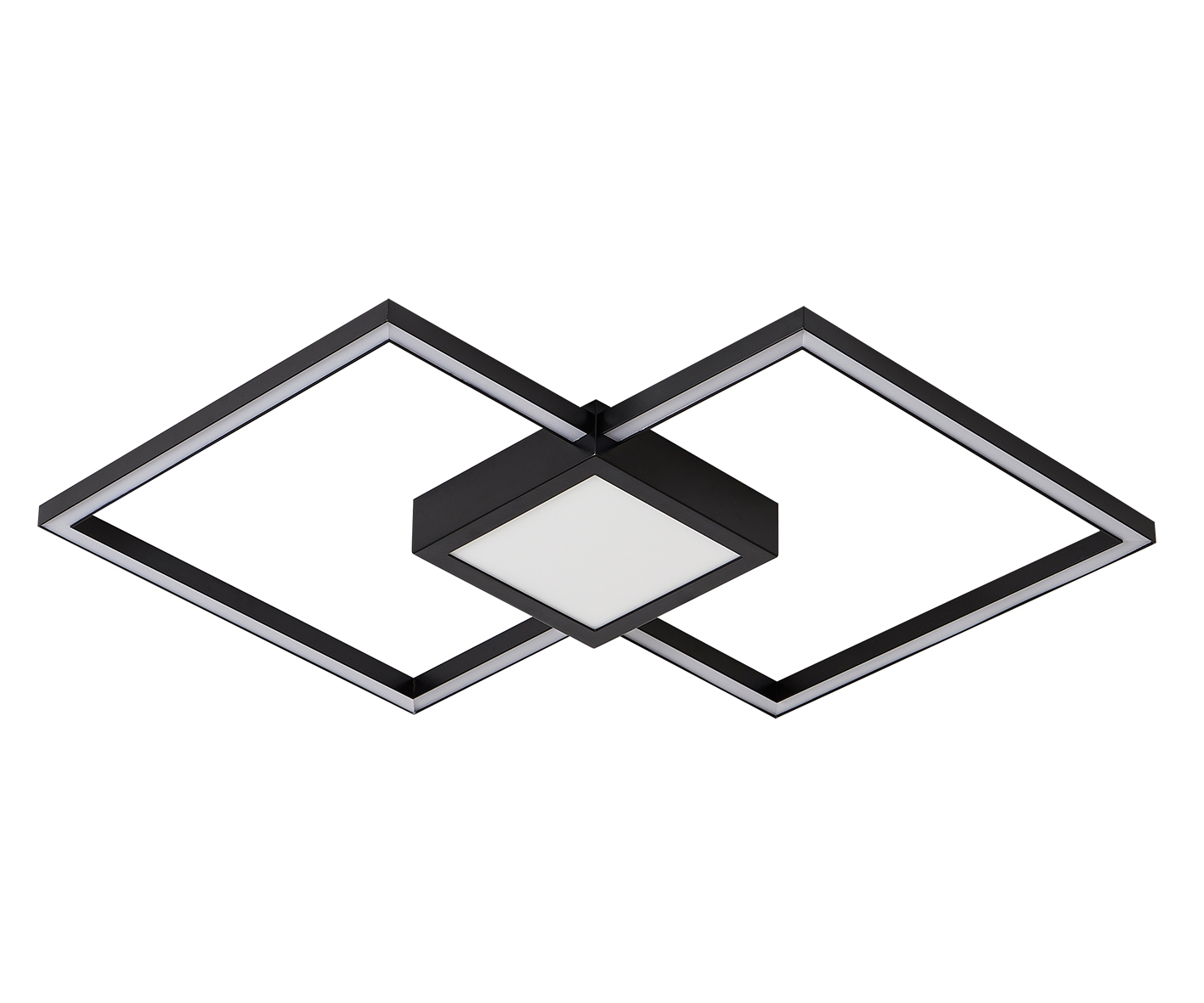 Изображение товара Люстра потолочная светодиодная Кink light Линд 76 см черная с ромбовидным плафоном