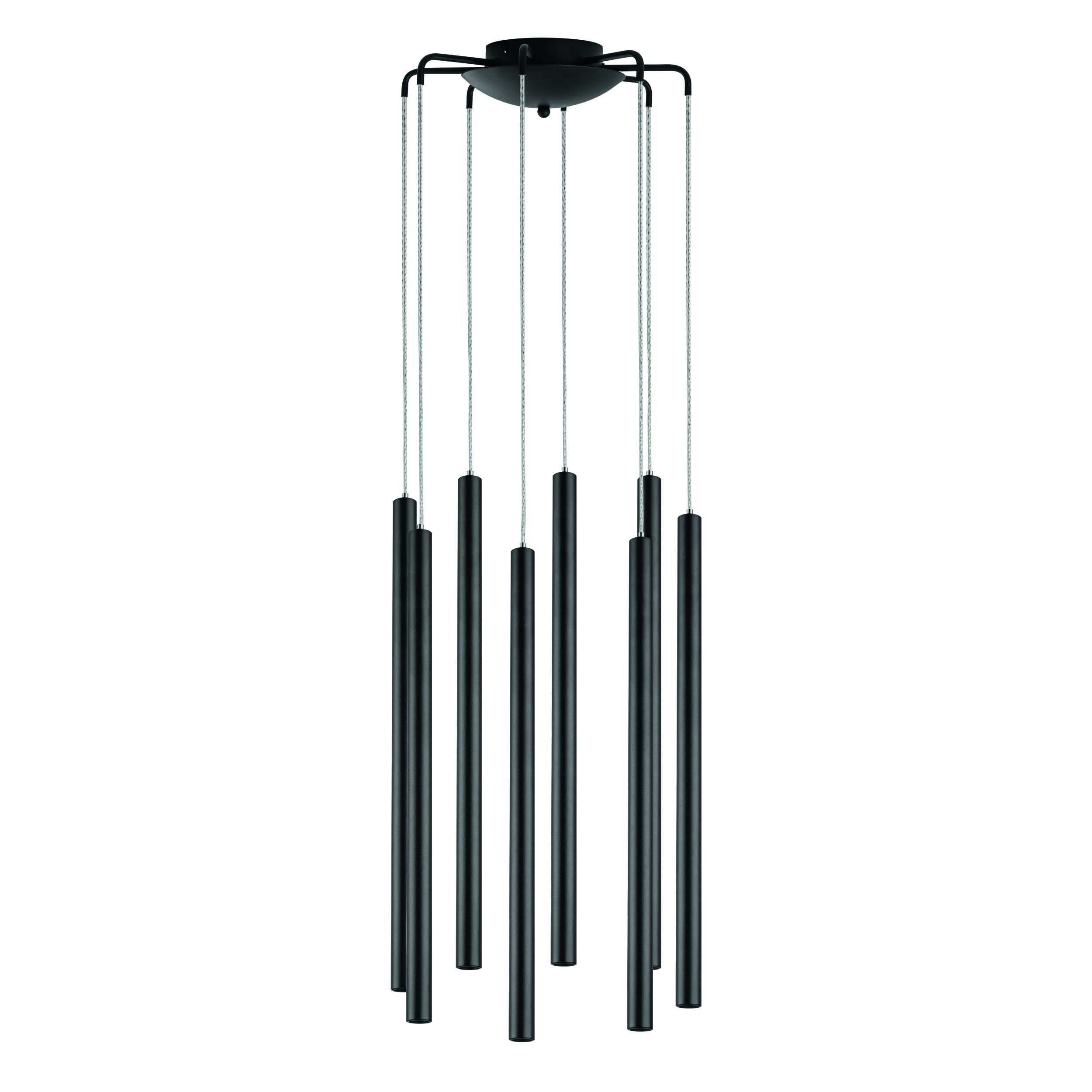 Изображение товара Подвесной светильник Lightstar Tubo 13 м² черный с 8 плафонами 2400 Лм