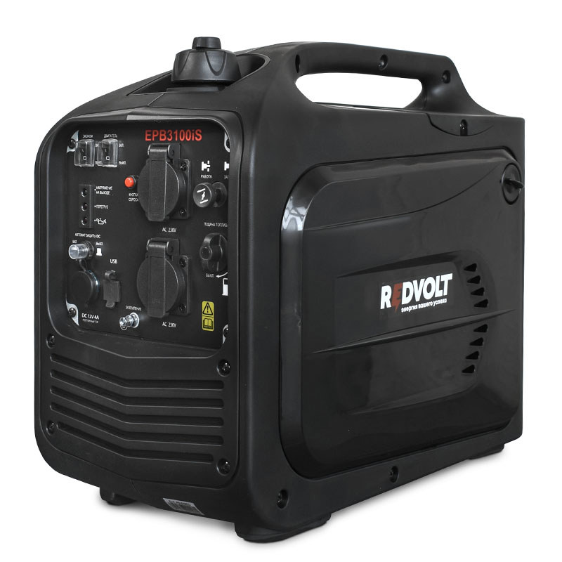 Изображение товара Генератор бензиновый Redvolt EPB3100iS 3.1 кВт инверторный компактный
