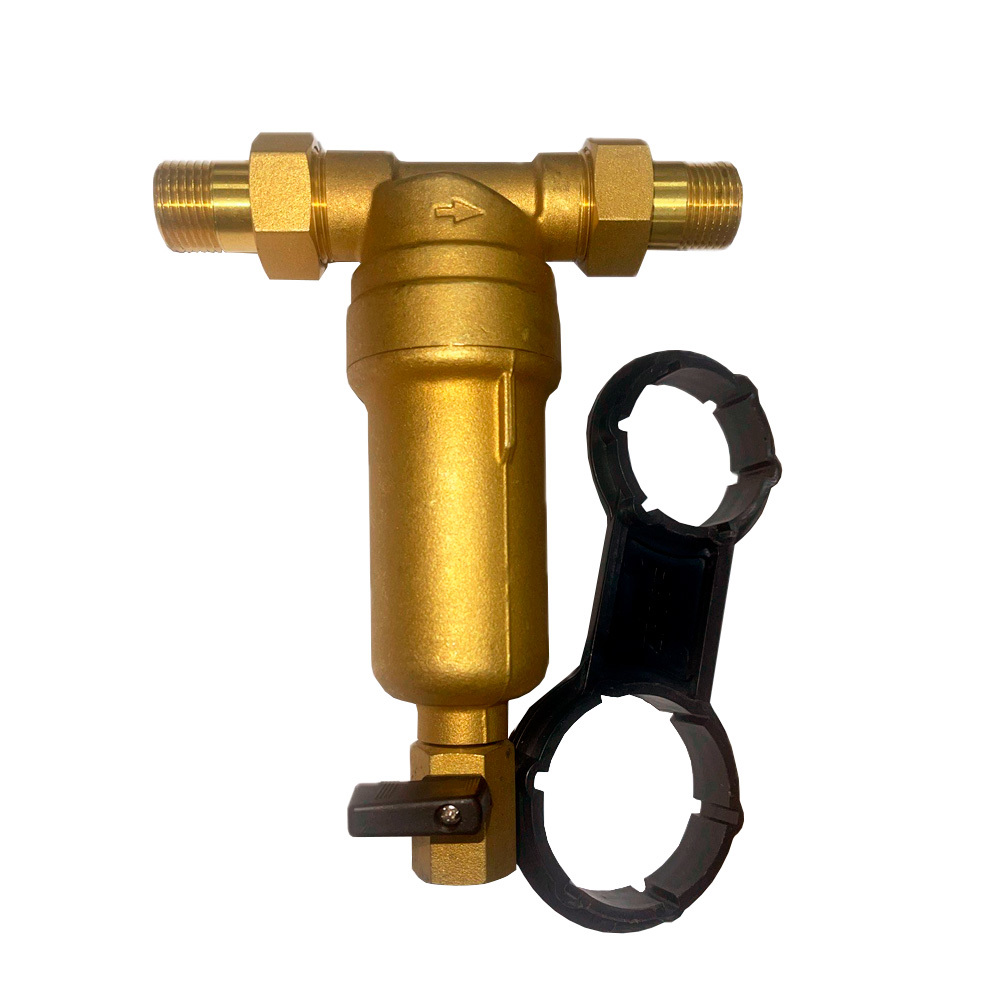 Изображение товара Фильтр косой ХК DN20 3/4" для горячей воды, латунь, сетка 100 мкм