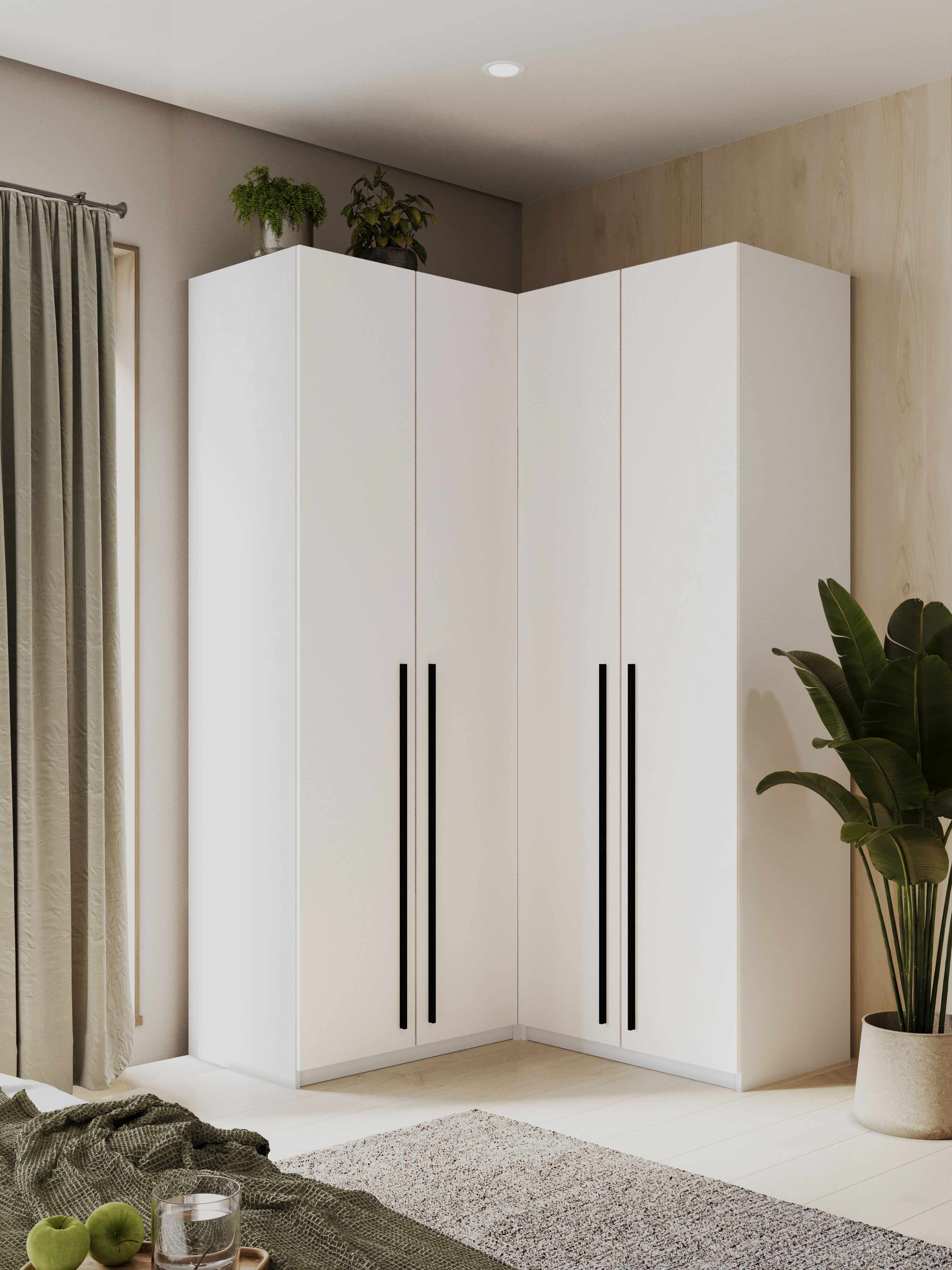 Изображение товара Угловой шкаф распашной Принцесса мелания 3029/2 130x220x50 см