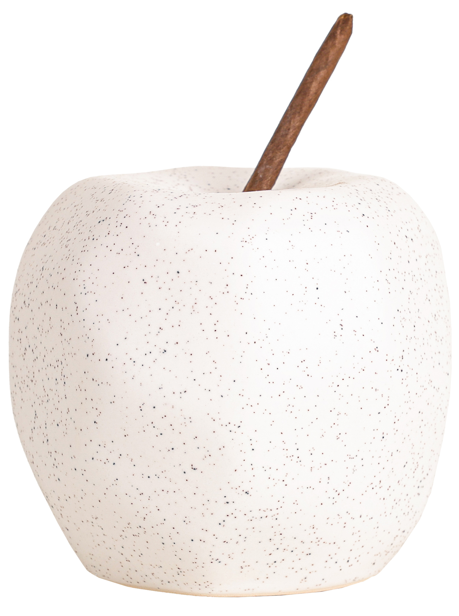 Изображение товара Декоративная фигура Dream River Яблоко — керамика, белый, 8.1x11 см