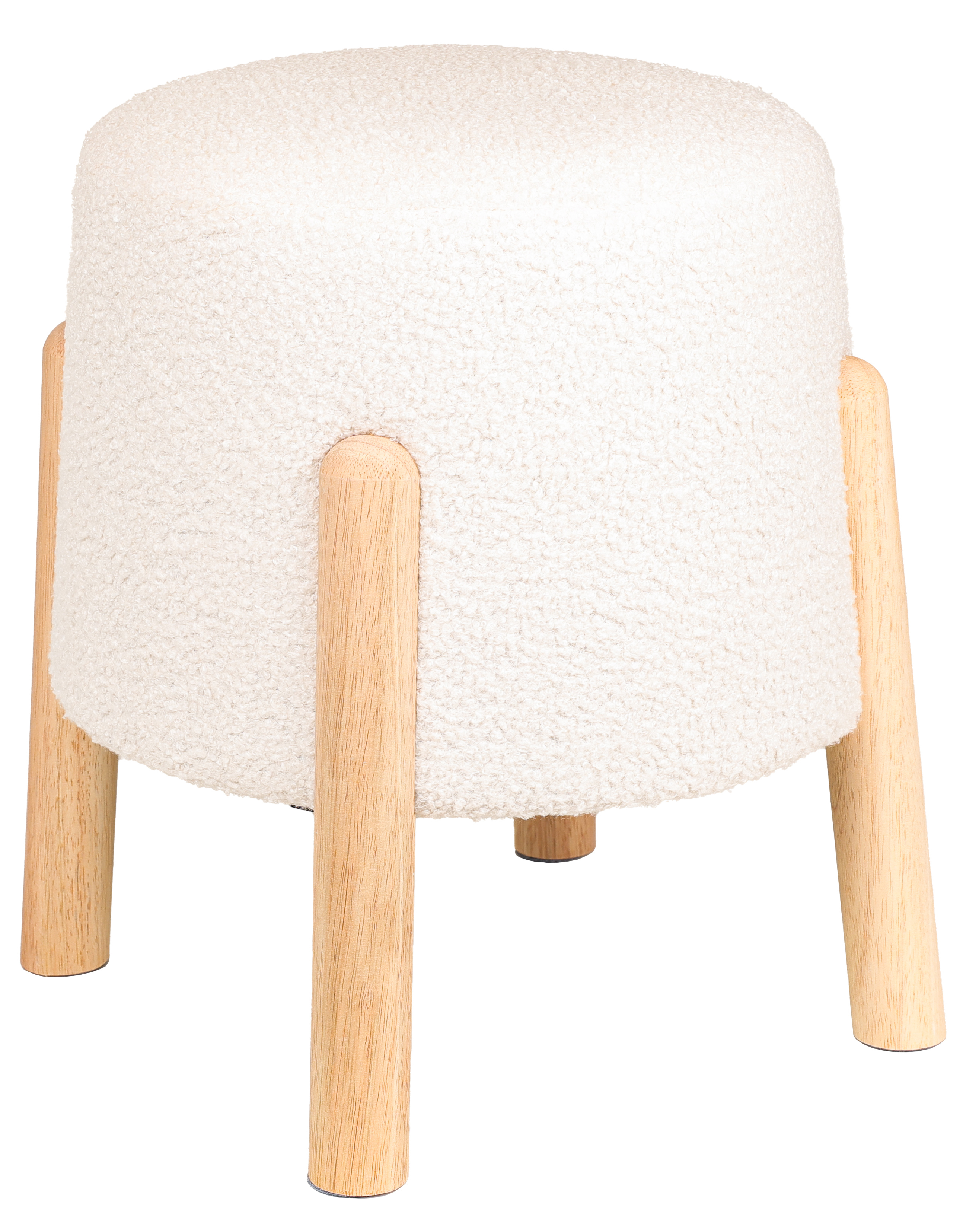 Пуф на ножках полиэстер Dream River белый 41x41.5 см