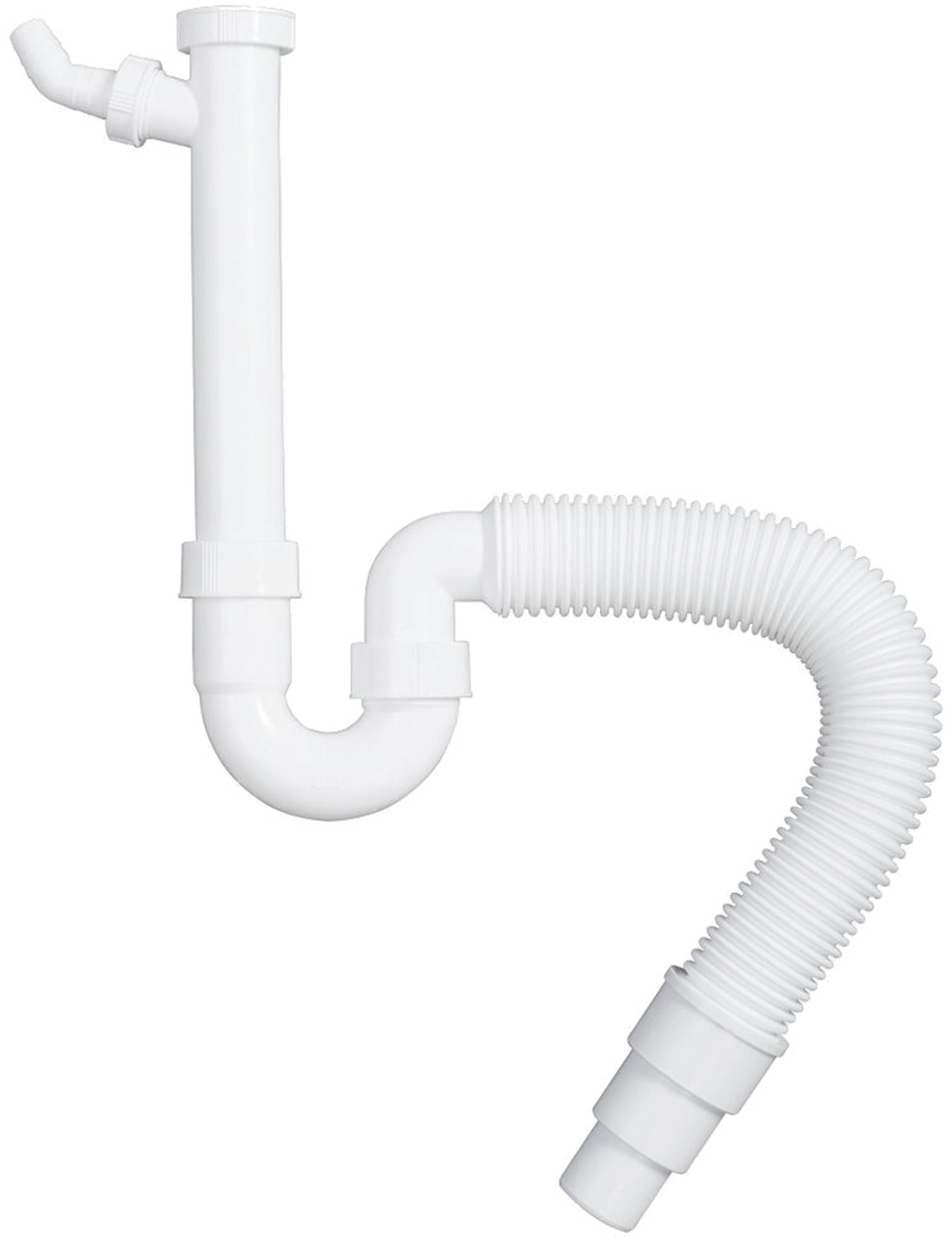 Изображение товара Сифон для раковины Franke D40 мм белый 112.0006.456 гофрированный универсальный