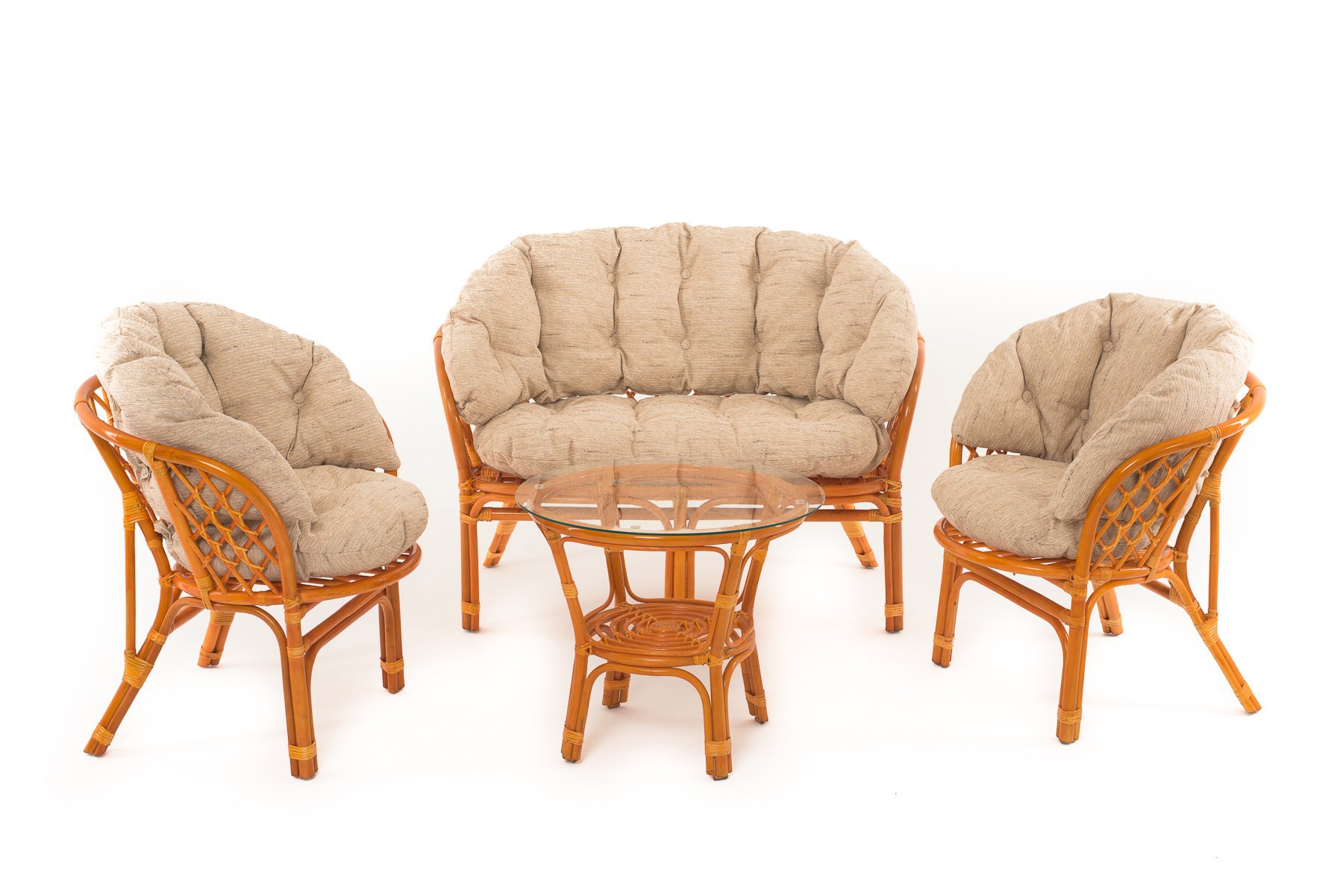 Изображение товара Набор садовой мебели Vinotti 01/16КРогШир из натурального ротанга