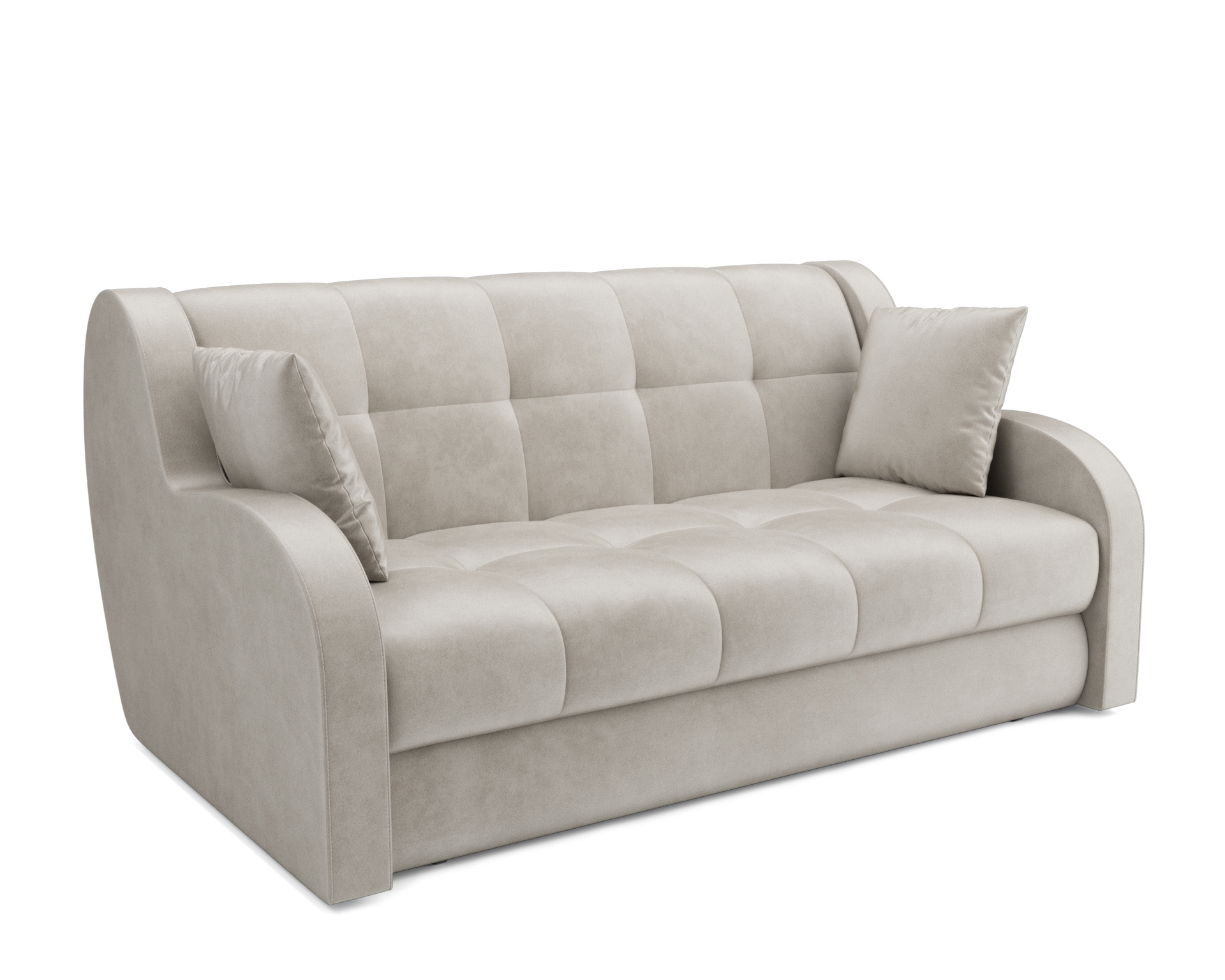 Изображение товара Диван раскладной Мебель-арс Барон Вельвет бежевый 165x88x110 см