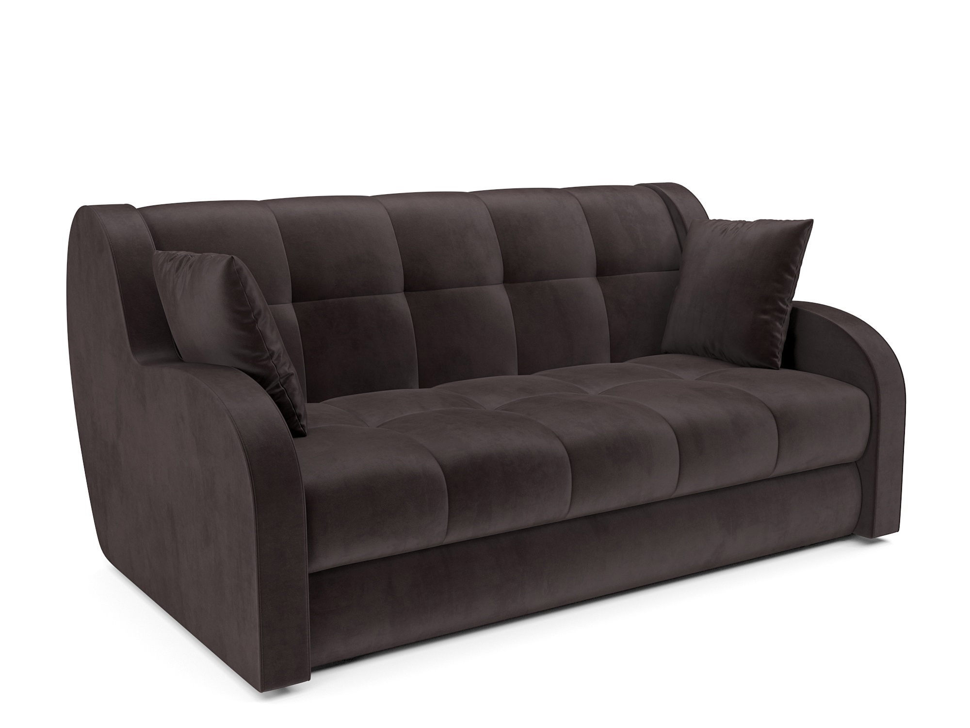 Изображение товара Диван раскладной Мебель-арс Барон ППУ 202x88x110 см вельвет цвет коричневый
