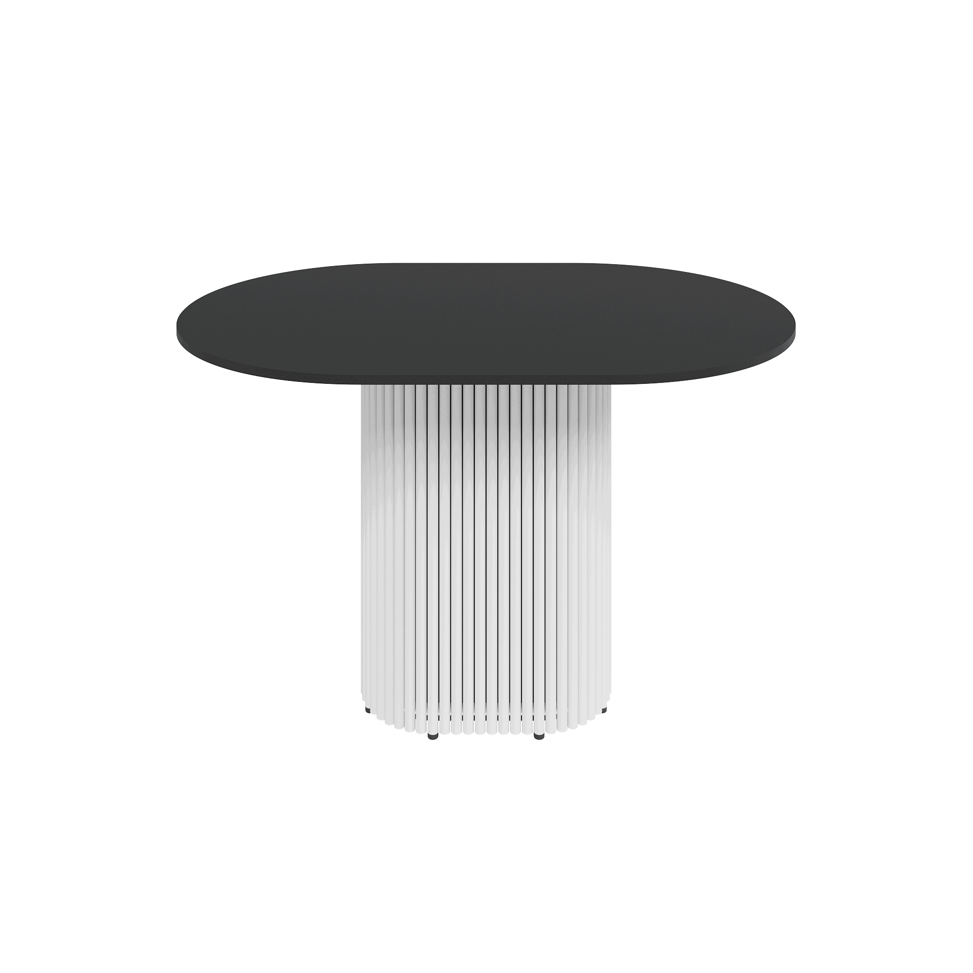 Изображение товара Кухонный овальный стол Genglass GGT-03-3-2-E 120x80 см черный современный дизайн