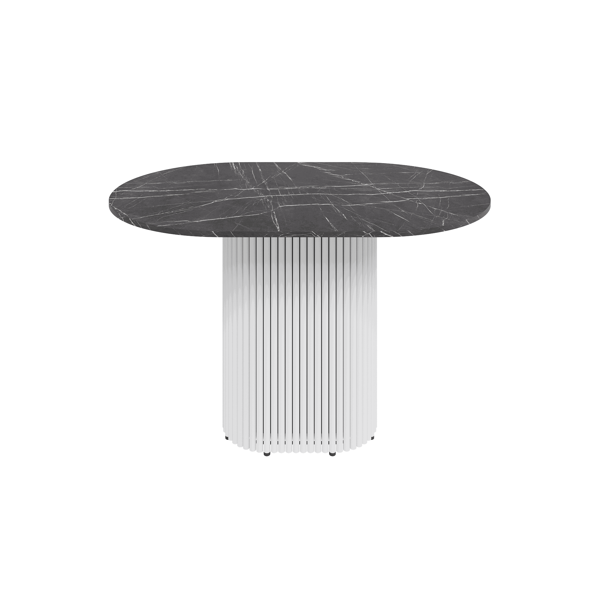 Изображение товара Кухонный стол Genglass GGT-03-3-4-E овальный 120x80 см тёмный мрамор