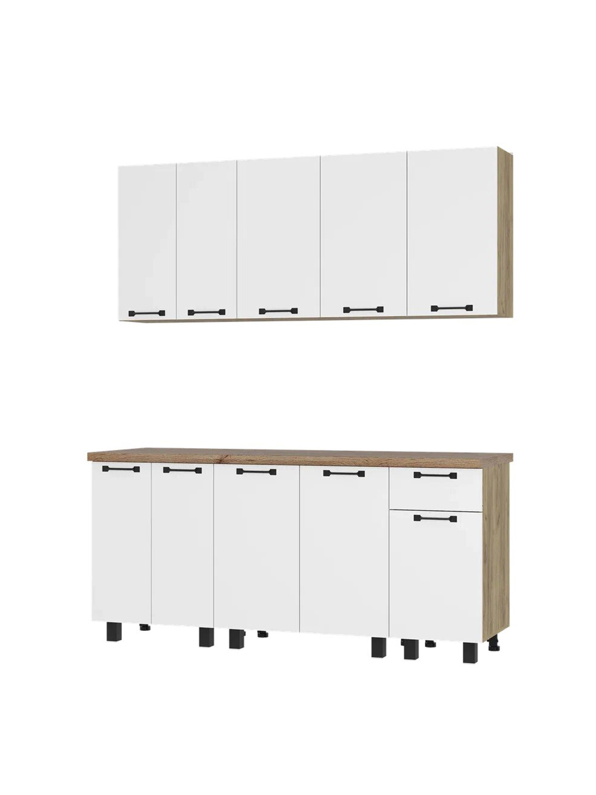 Изображение товара Кухонный гарнитур Bts Тина 180x217.8x60 см ЛДСП цвет белый