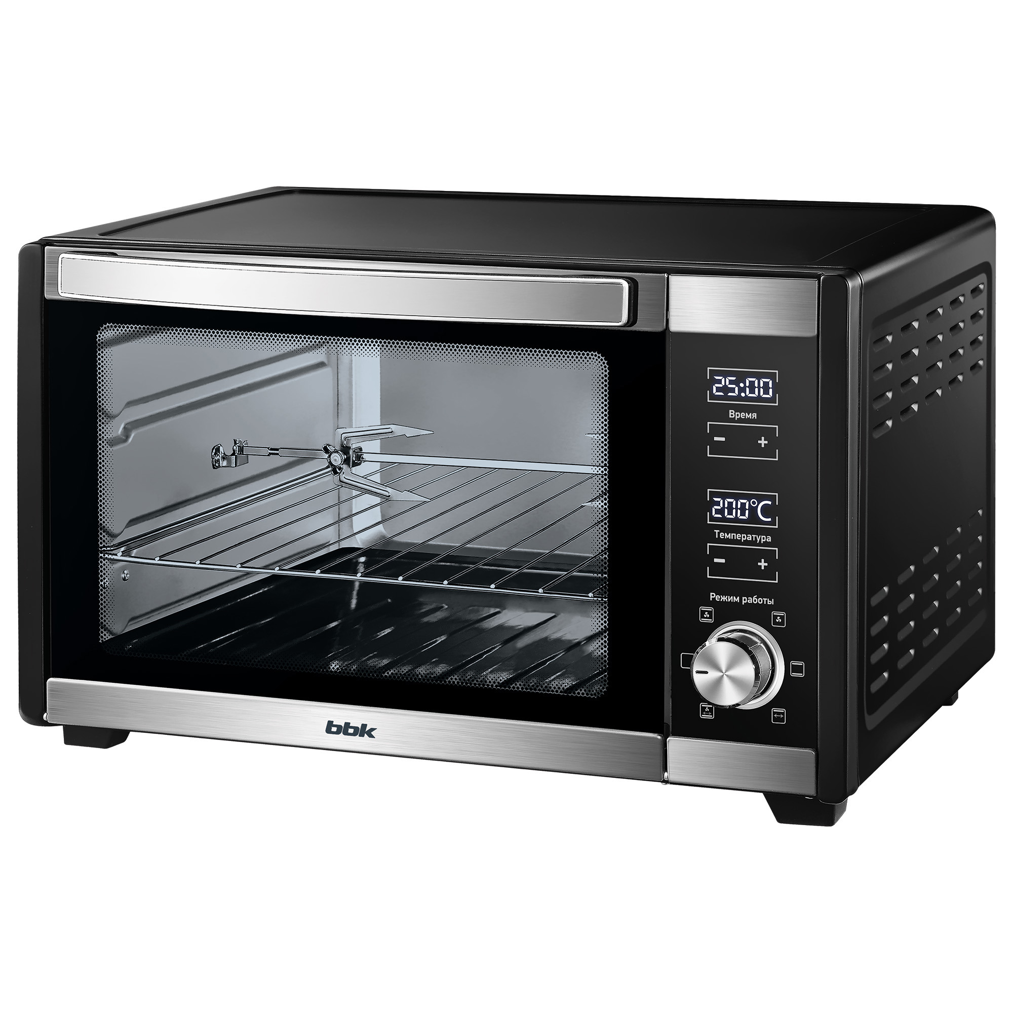 Изображение товара Мини электропечь BBK OE3081D 30 л черный нержавейка с грилем и конвекцией