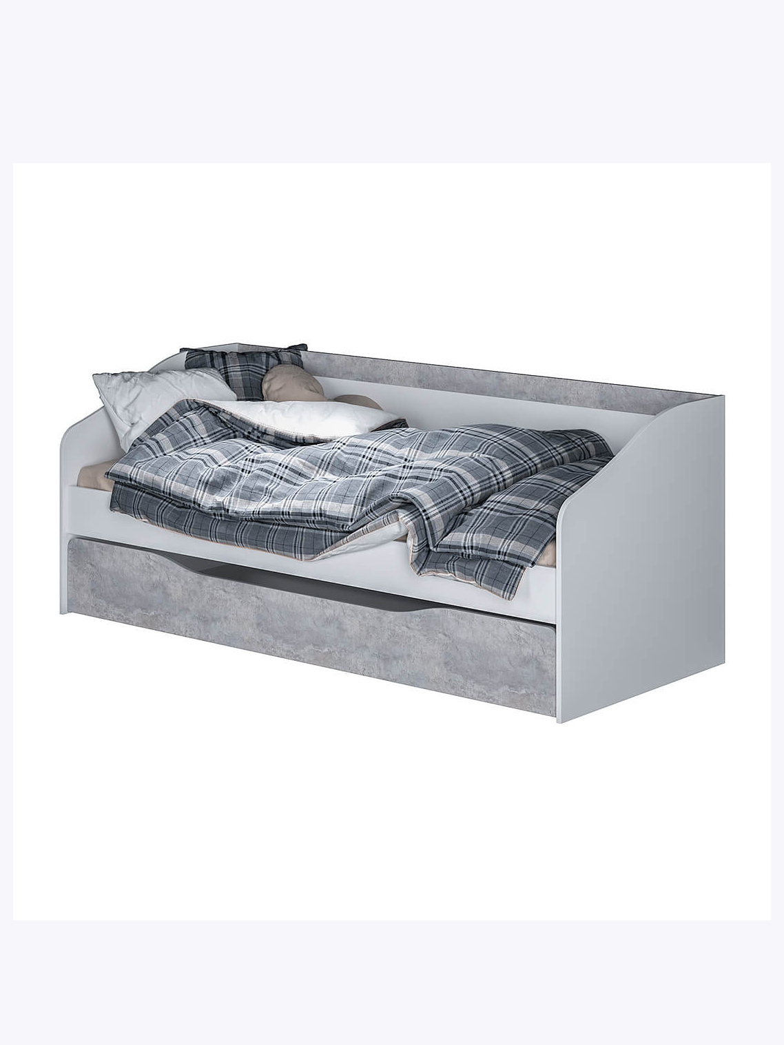 Изображение товара Кровать Bts Паскаль 193.2x79x85 см ЛДСП цвет бетон