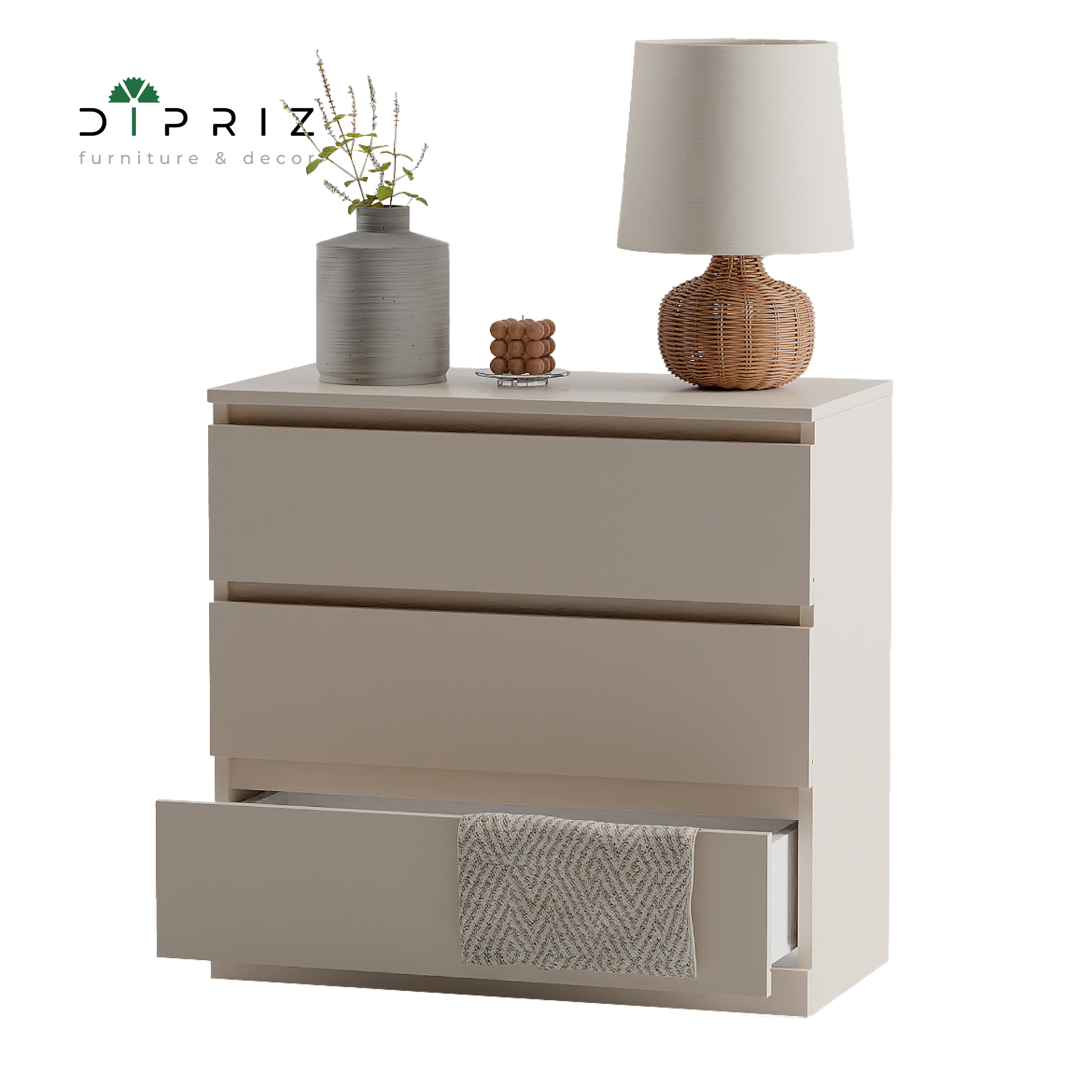 Изображение товара Комод Dipriz Марм 3 ящика персидский жемчуг белорусский мебельный бренд