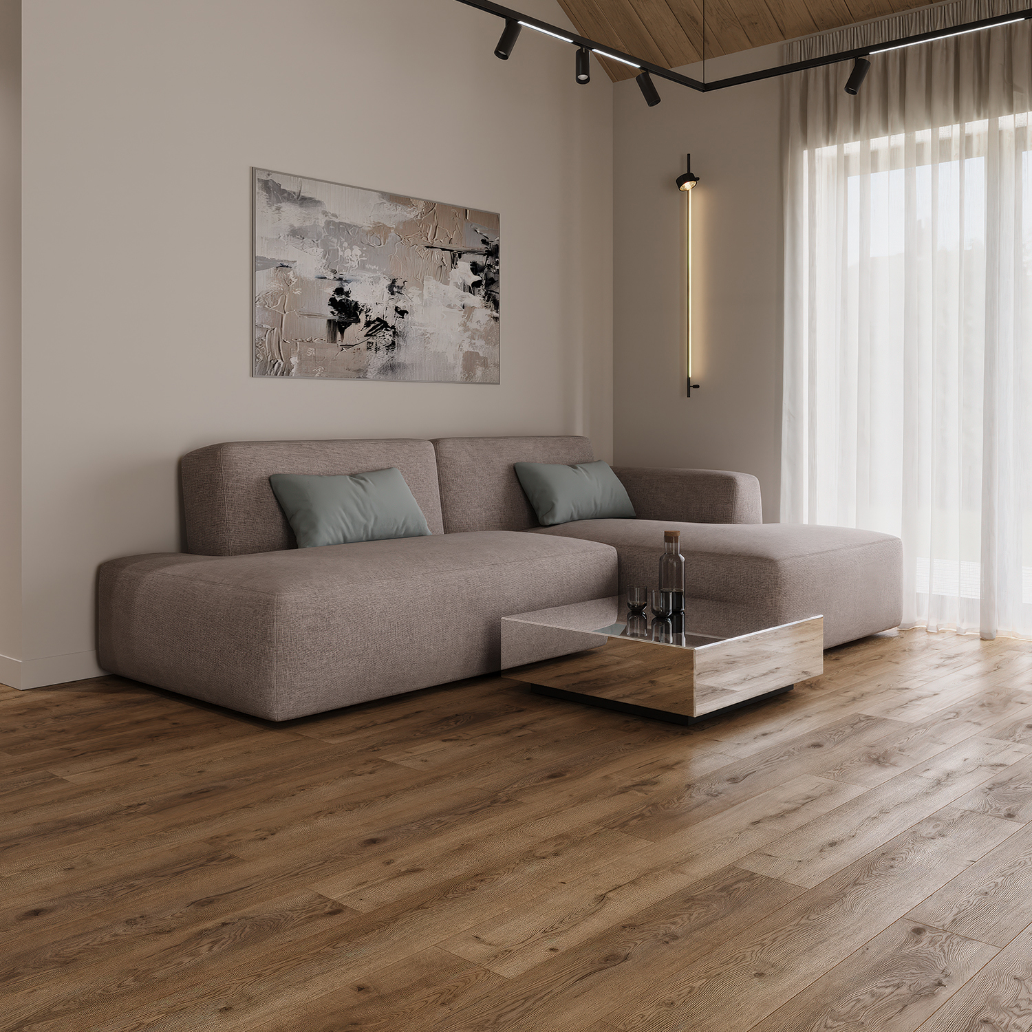 Изображение товара Ламинат Дуб Ковентри 33 класс 8 мм с фаской для кухни Россия