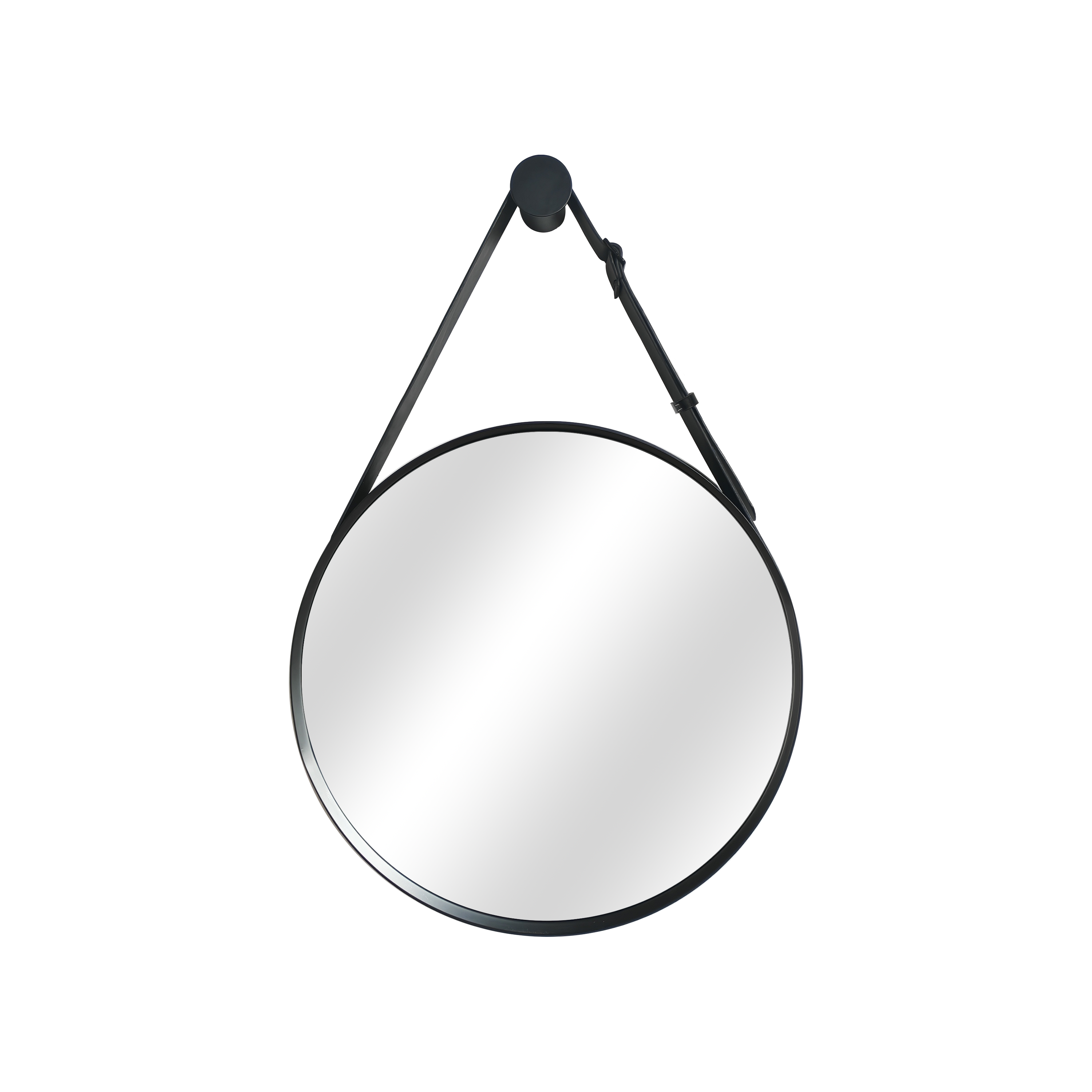 Изображение товара Декоративное зеркало Kreaforta Barbier 57 см круглый настенное с рамой черное