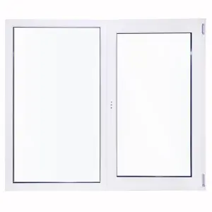 Окно ПВХ WHS двустворчатое 1400x1400 мм (ВхШ) двухкамерный стеклопакет белый (с двух сторон) - 1