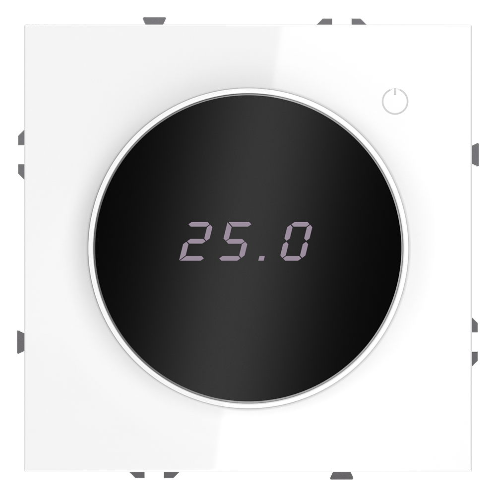 Изображение товара Терморегулятор электронный Voltum S70 VLS070101 с индикацией и датчиком для теплого пола белый глянцевый