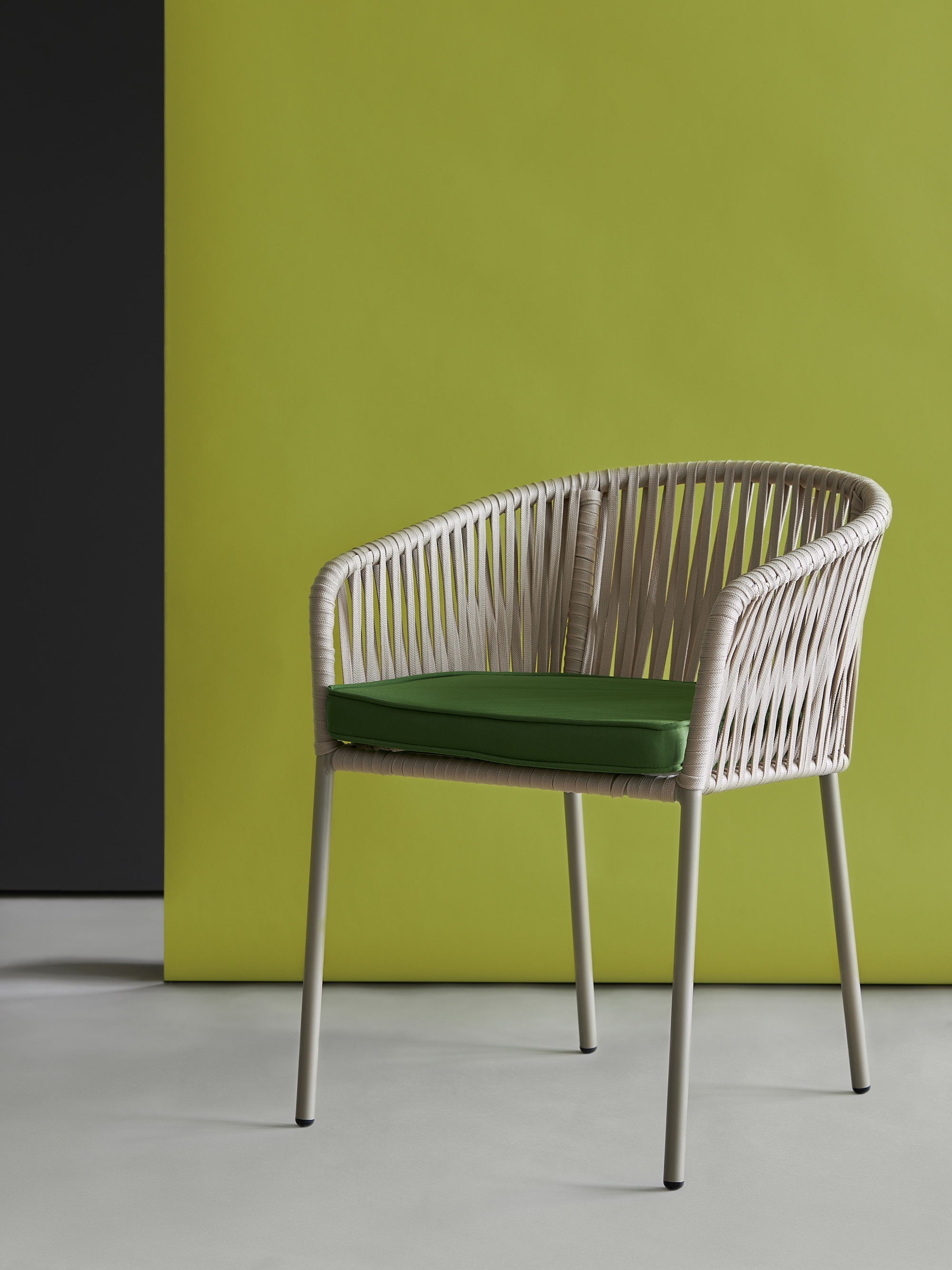 Изображение товара Стул Bergenson Bjorn Reed 50x51x75 см алюминий бежевый/зеленый