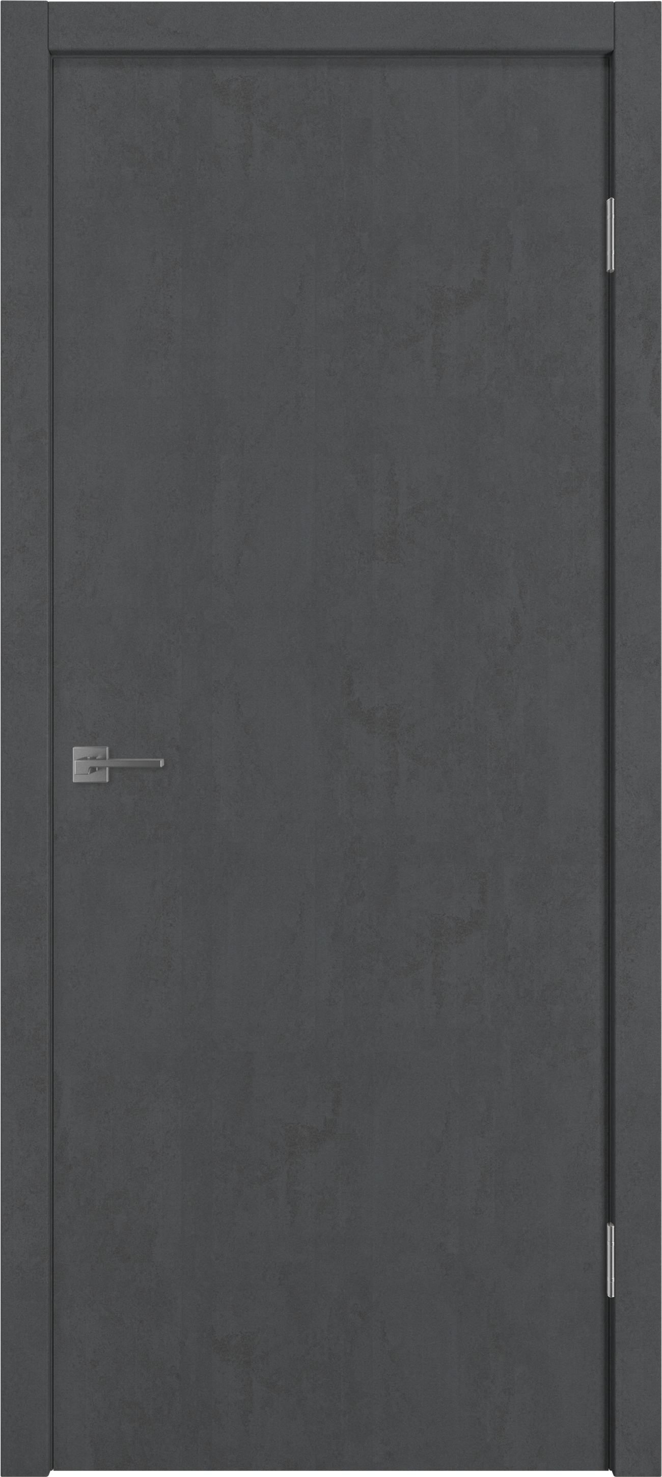 Изображение товара Комплект межкомнатной двери Vfd Simple глухая 200x80 см ПВХ цвет Jet loft с коробом и наличниками