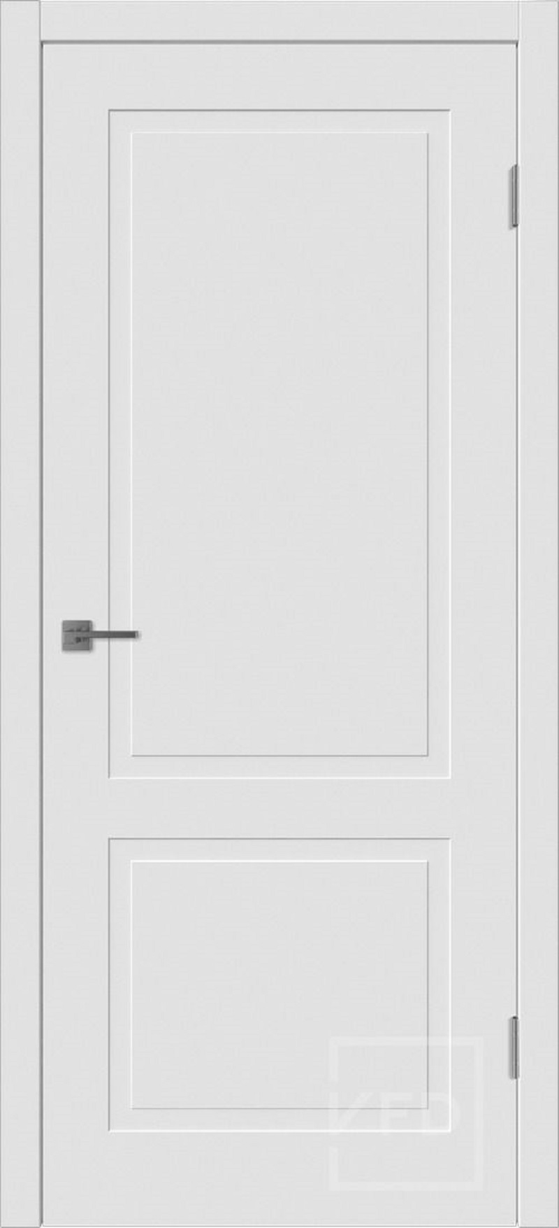 Изображение товара Комплект межкомнатной двери Vfd Flat 2 глухая 200x70см эмаль цвет белая эмаль/polar с коробом и наличниками
