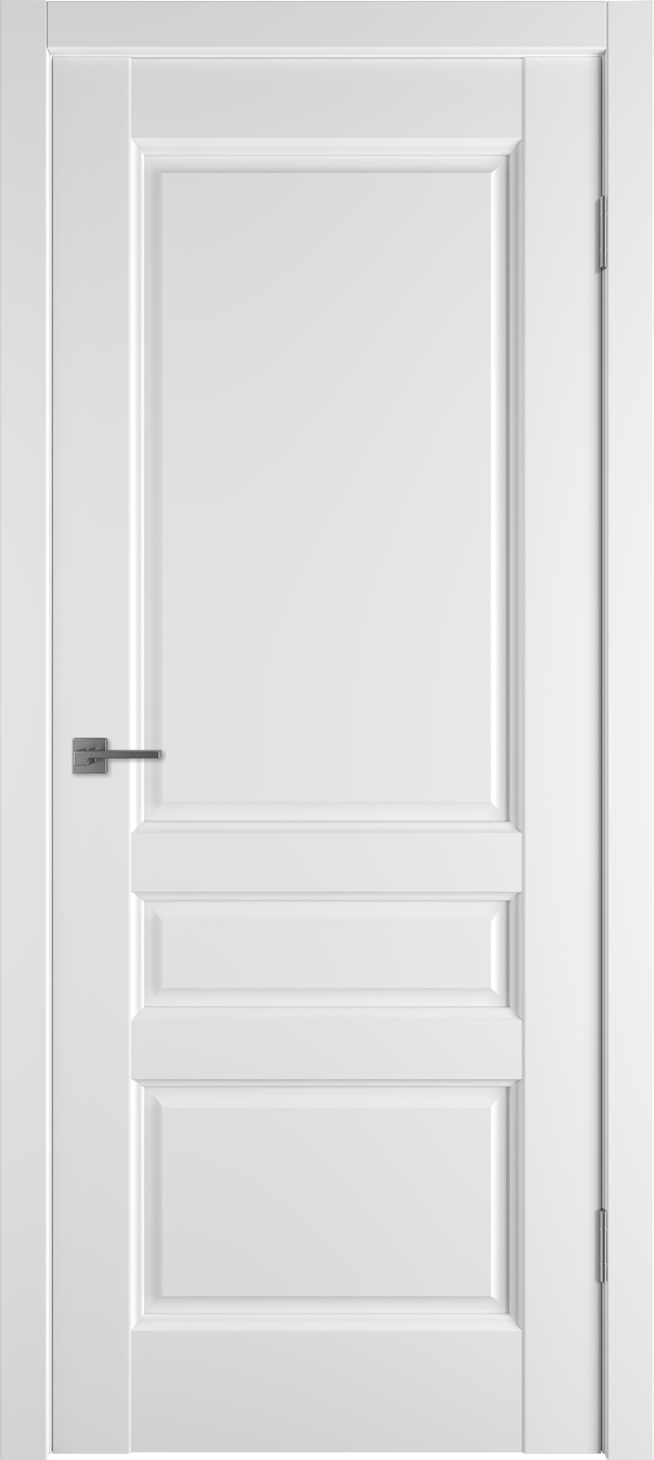 Изображение товара Комплект межкомнатной двери Vfd Elegant 3 глухая 200x80см ПВХ цвет emalex ice с коробом и наличниками