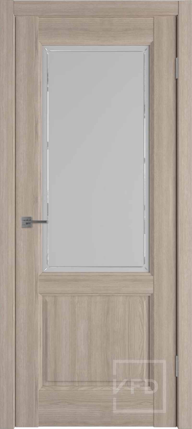 Изображение товара Комплект межкомнатной двери Vfd Elegant 2 остеклённая 200x80см ПВХ цвет red oak с коробом и наличниками