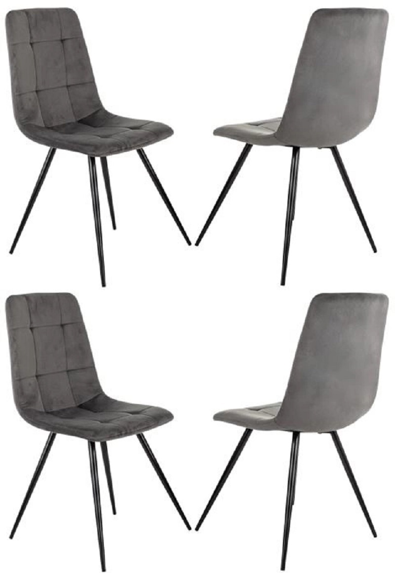 Изображение товара Комплект из 4 кухонных стульев Бюрократ CH-K1_4 современный дизайн серый