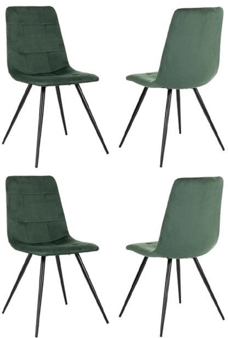 Изображение товара Комплект 4 стульев Бюрократ CH-K1_4 современный дизайн зеленый металл велюр