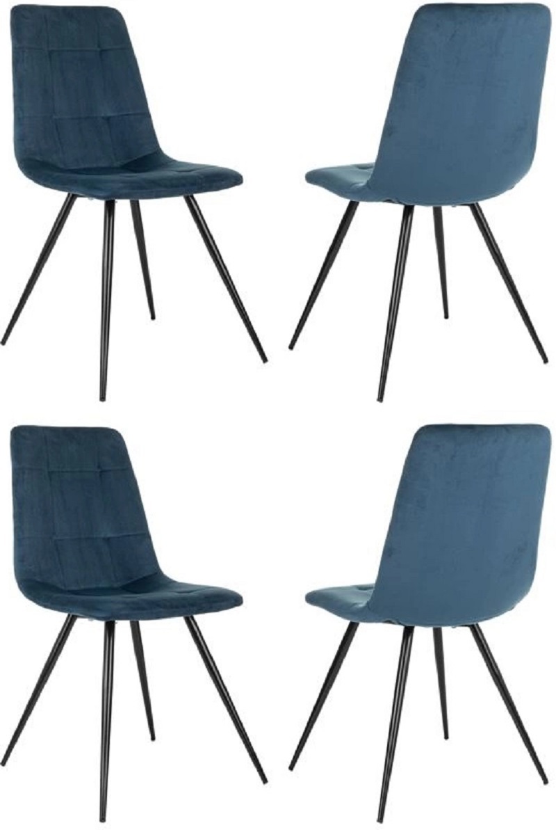 Изображение товара Комплект из 4 стульев Бюрократ CH-K1_4 синий в современном стиле из металла и велюра