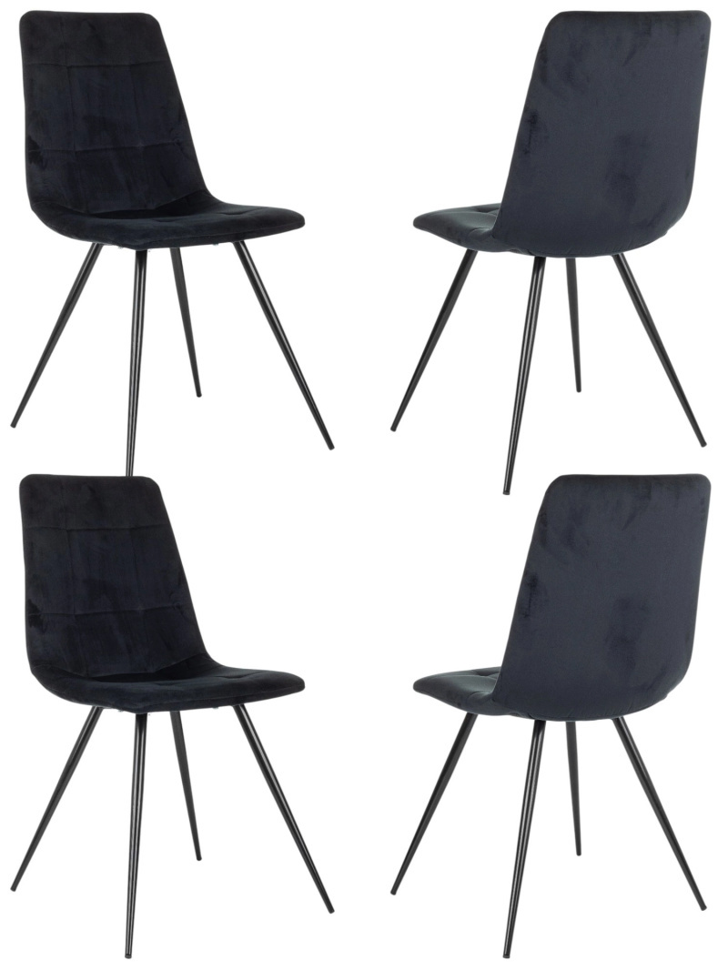 Изображение товара Стул для дома Бюрократ CH-K1_4 комплект 4шт черный Holland 75 металл черный на ножках